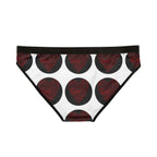 Women's Bikini Underwear — Black Polka Dot 'Love' Print