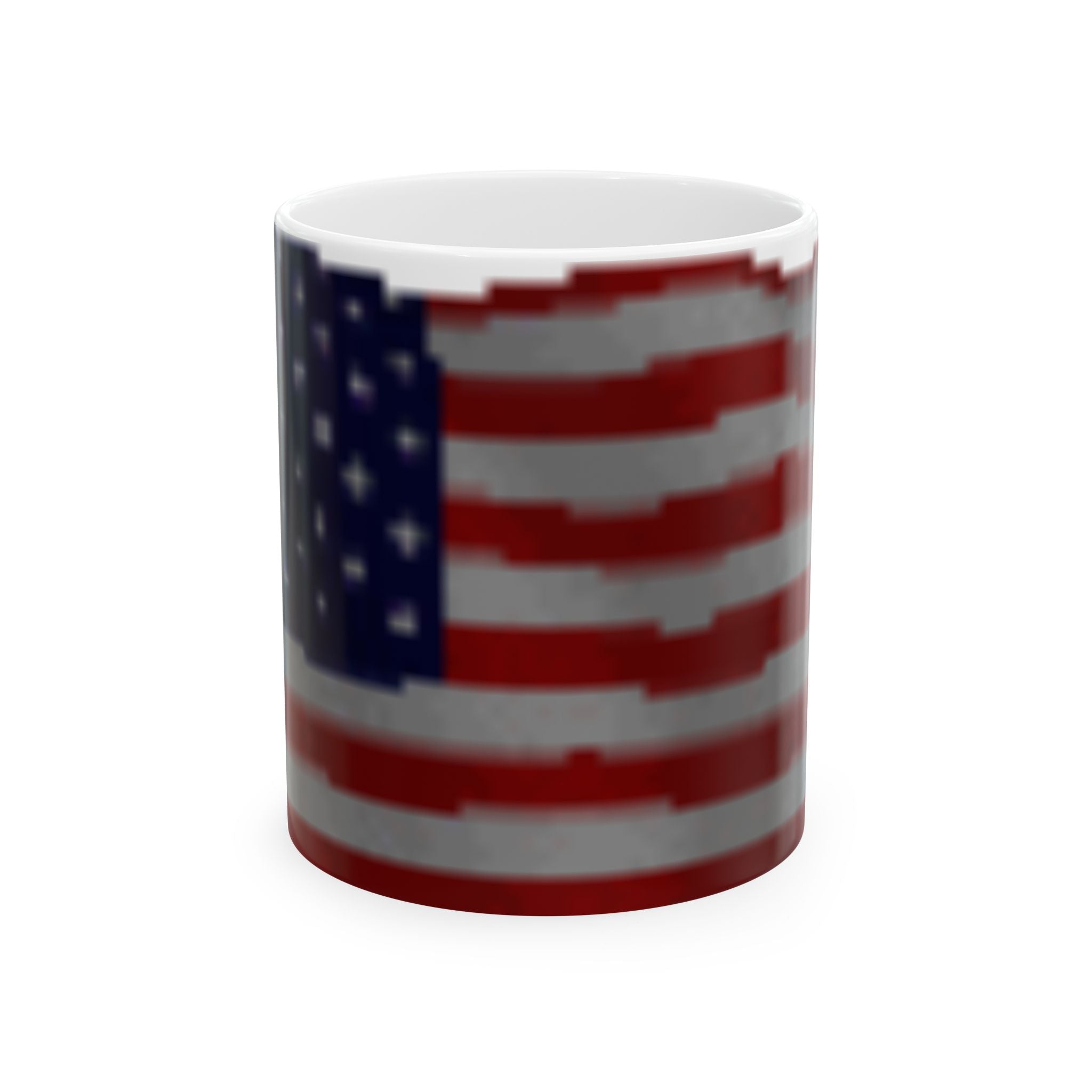 American Flag Ceramic Mug — USA Stars & Stripes Coffee Cup (11oz, 15oz)