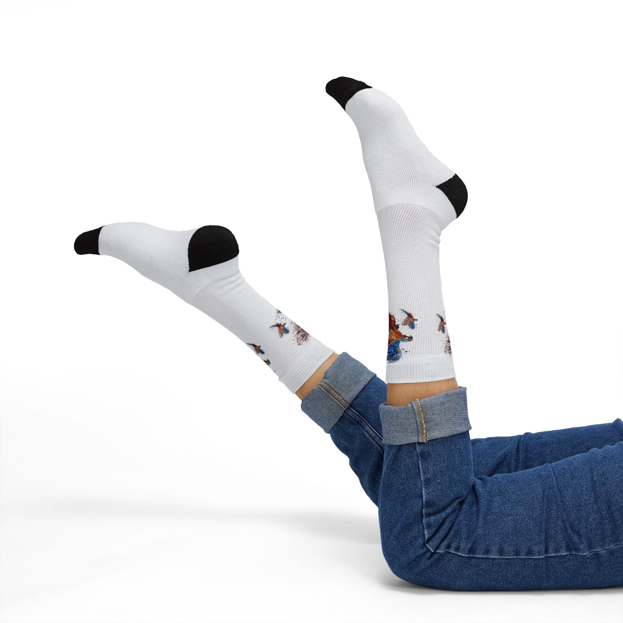 Koi Fish Sublimation Crew Socks – Colorful Japanese Carp Design