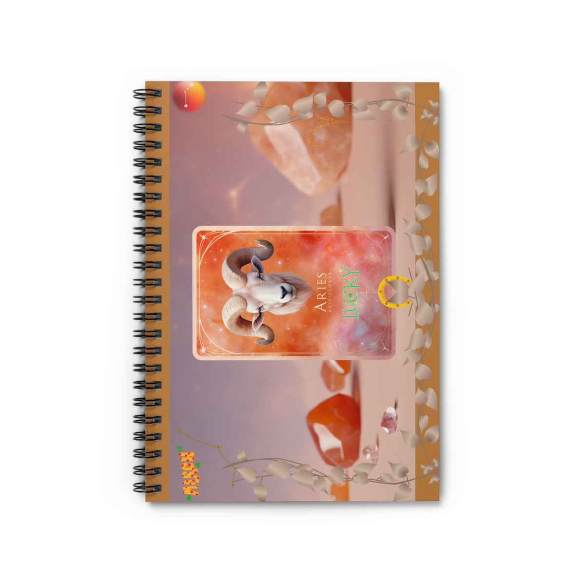 Aries Constellation Spiral Notebook