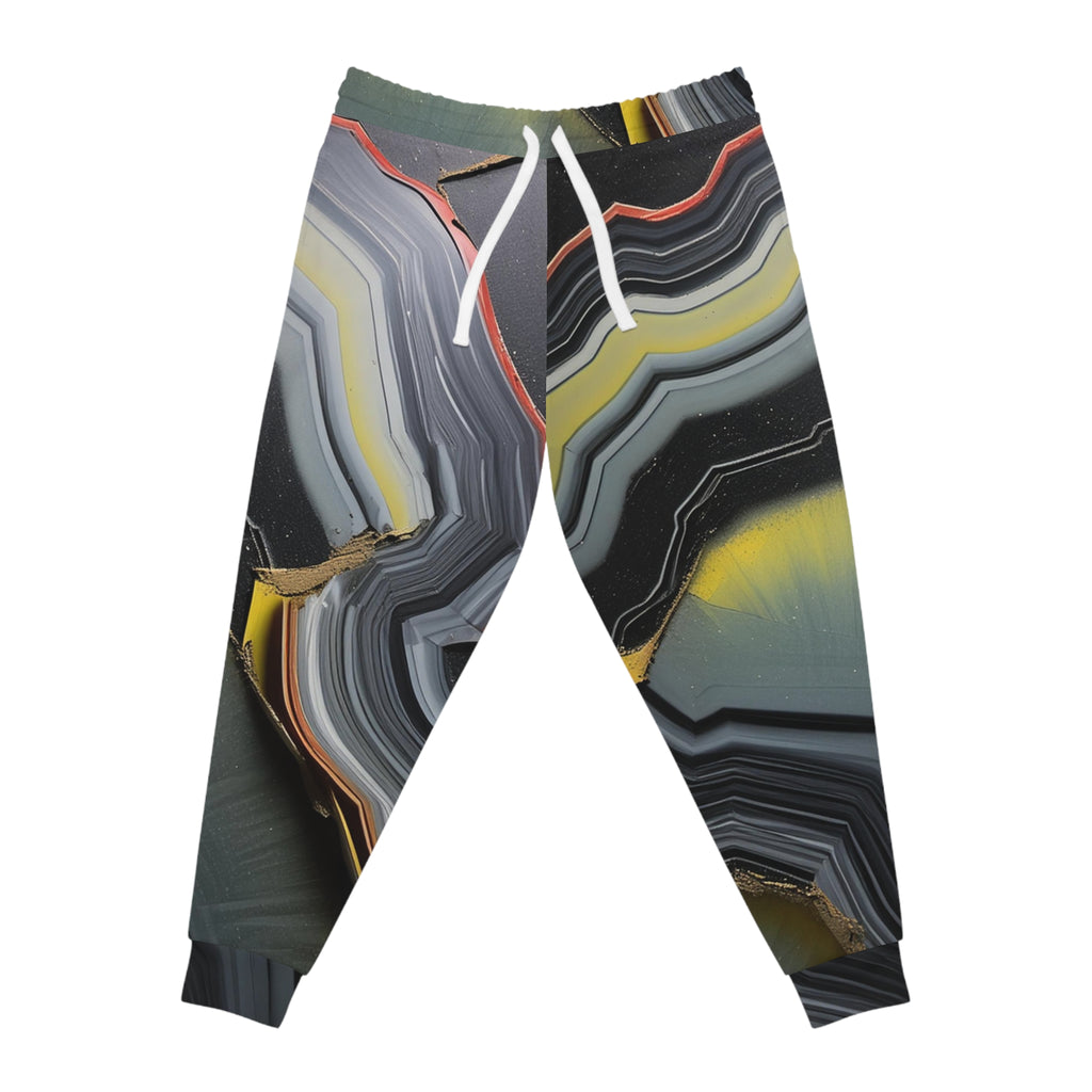 Abstract Agate Athletic Joggers — Geode Print All-Over-Print Joggers