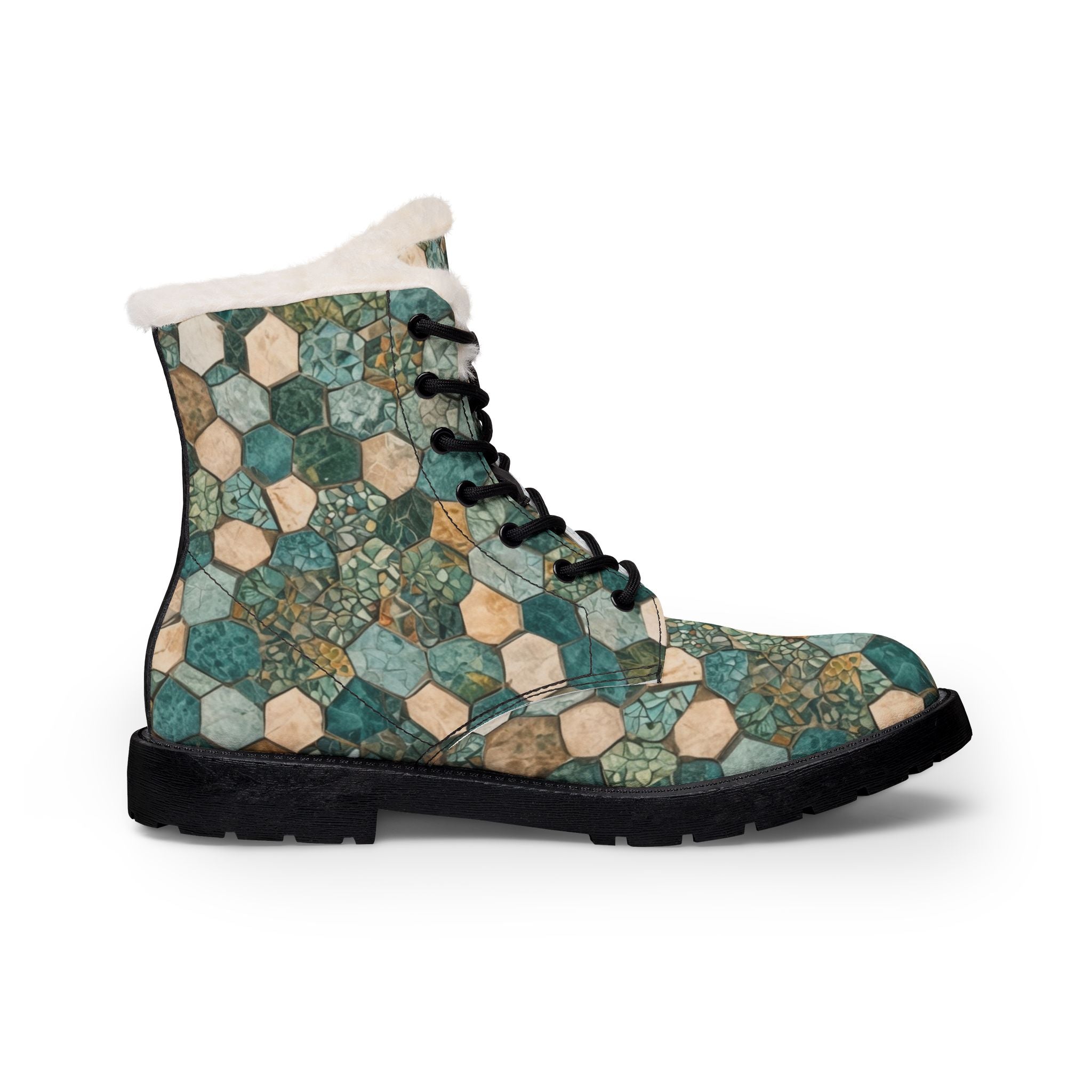 Emerald Agate Combat Boots