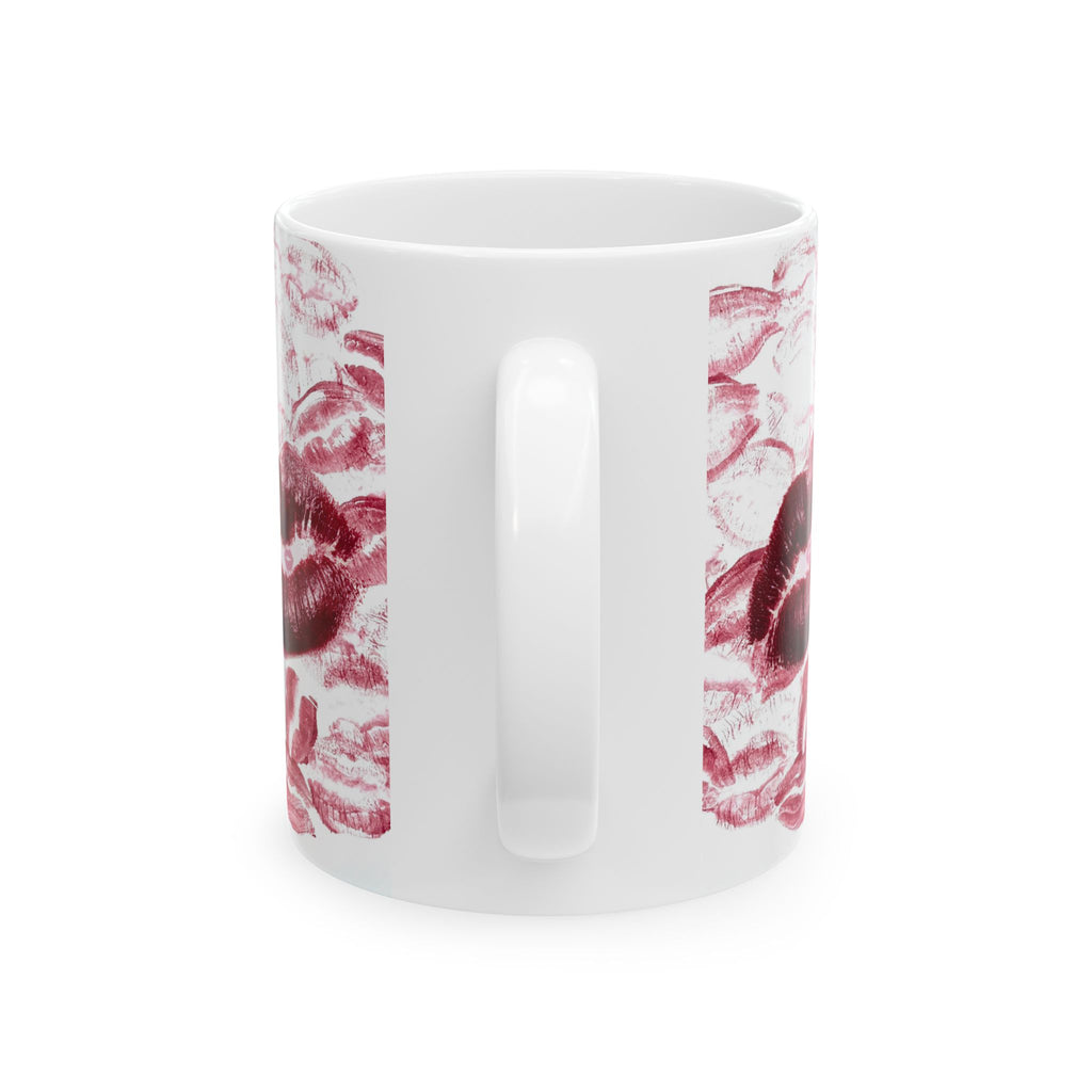 Kiss Print Ceramic Mug – "It's a Rise n' Shine New Day" Coffee Cup (11oz & 15oz)