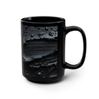 Black Ceramic Mug — Dark Paint