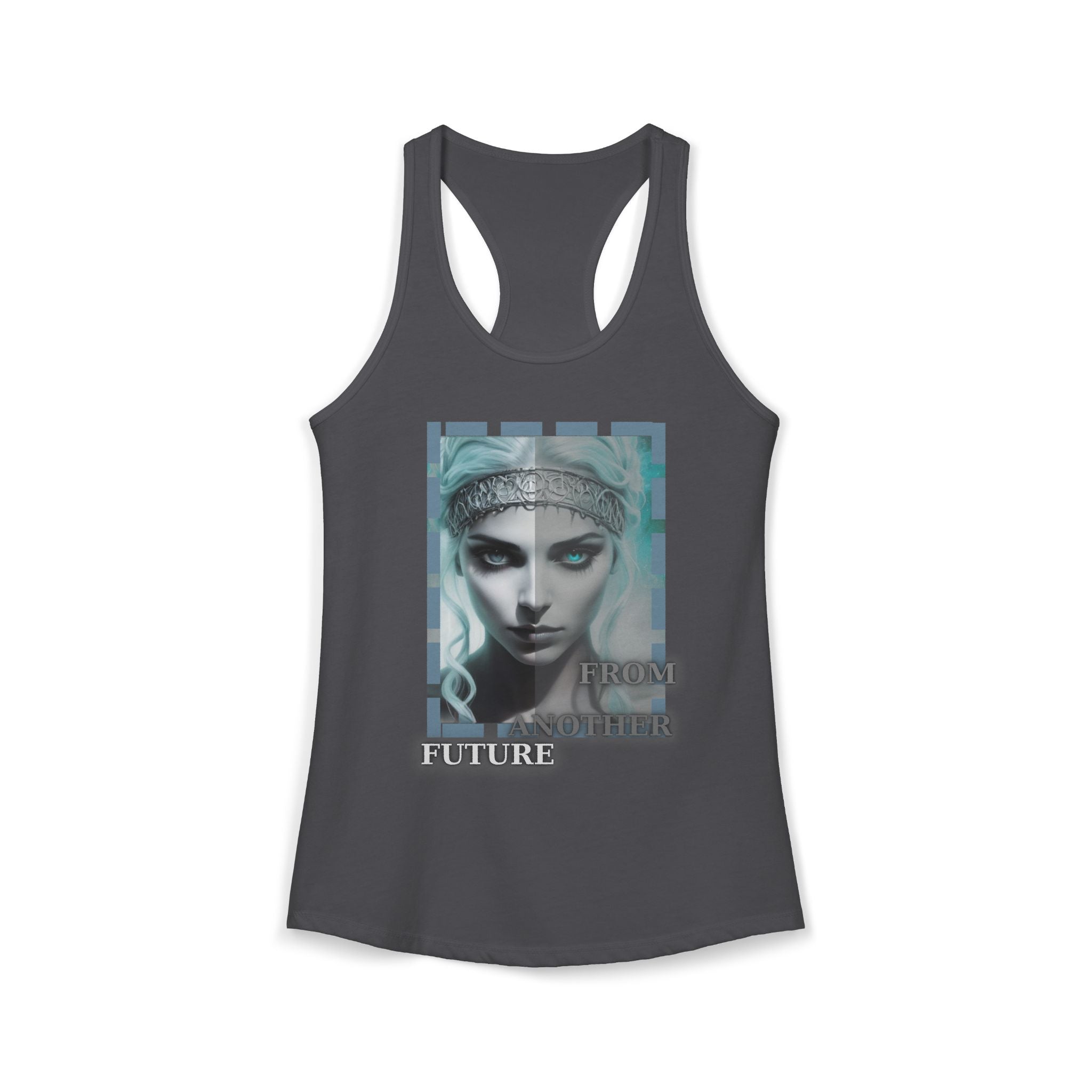 Future Vibes Racerback Tank — Sci‑Fi Ethereal Design