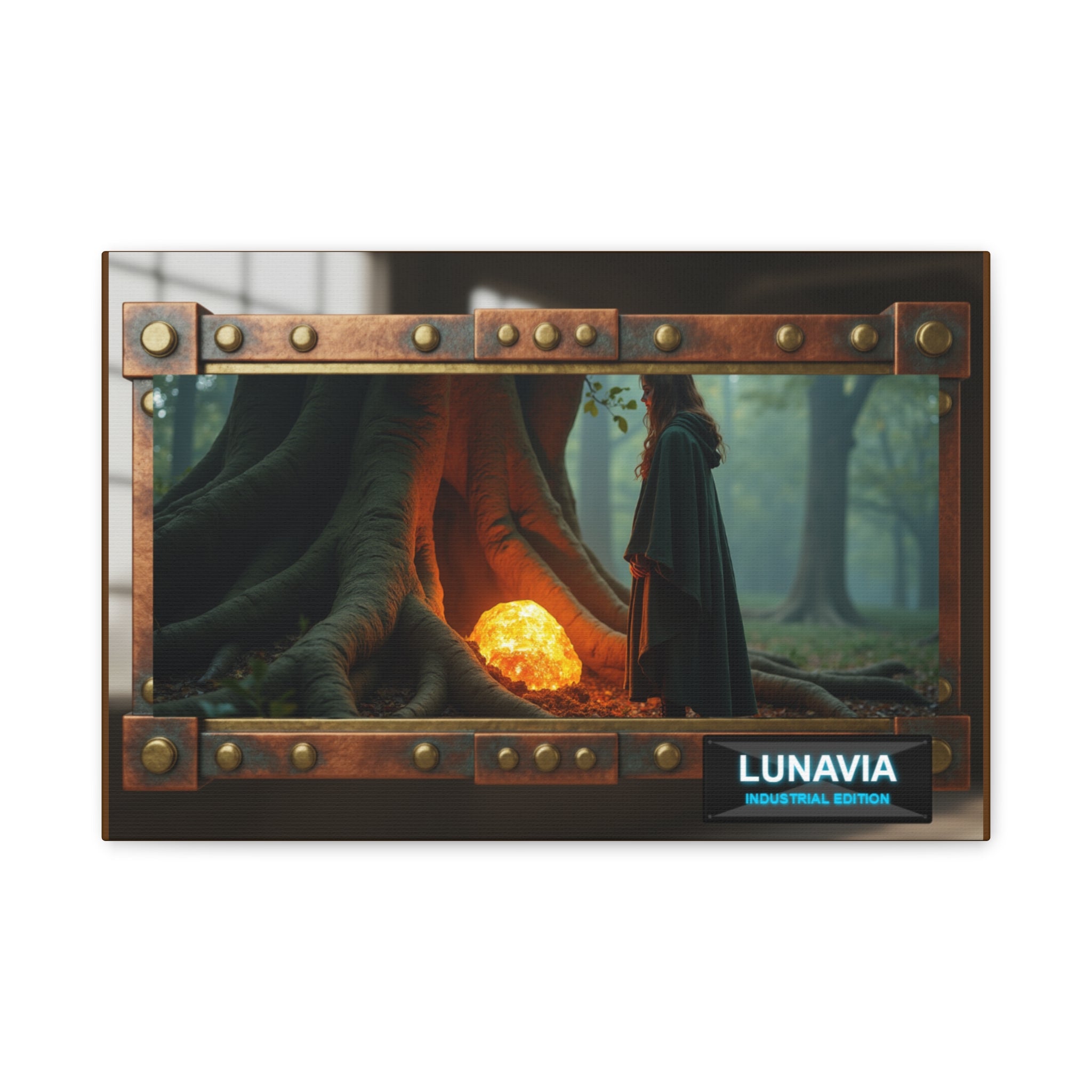 The Amber Core | Industrial Steam-Powered Frame Wall Art