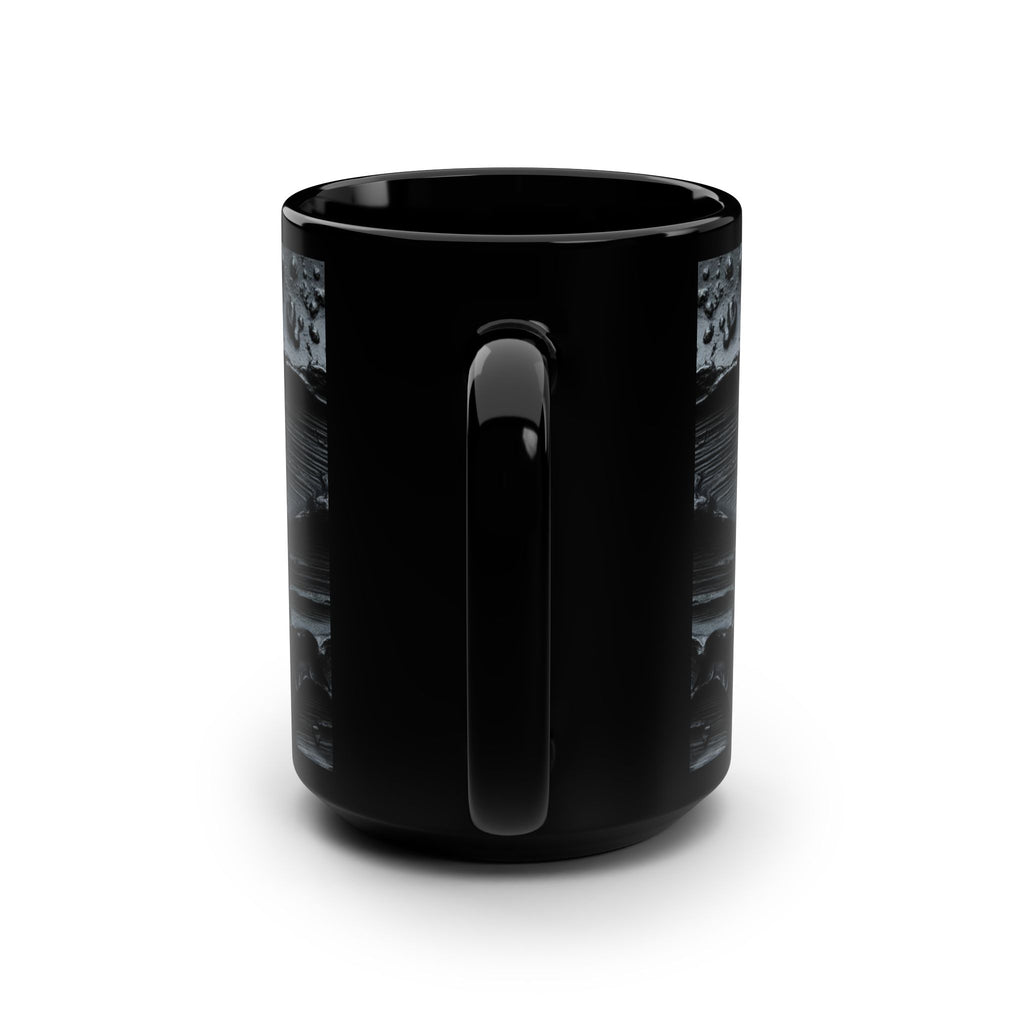 Black Ceramic Mug — Dark Paint