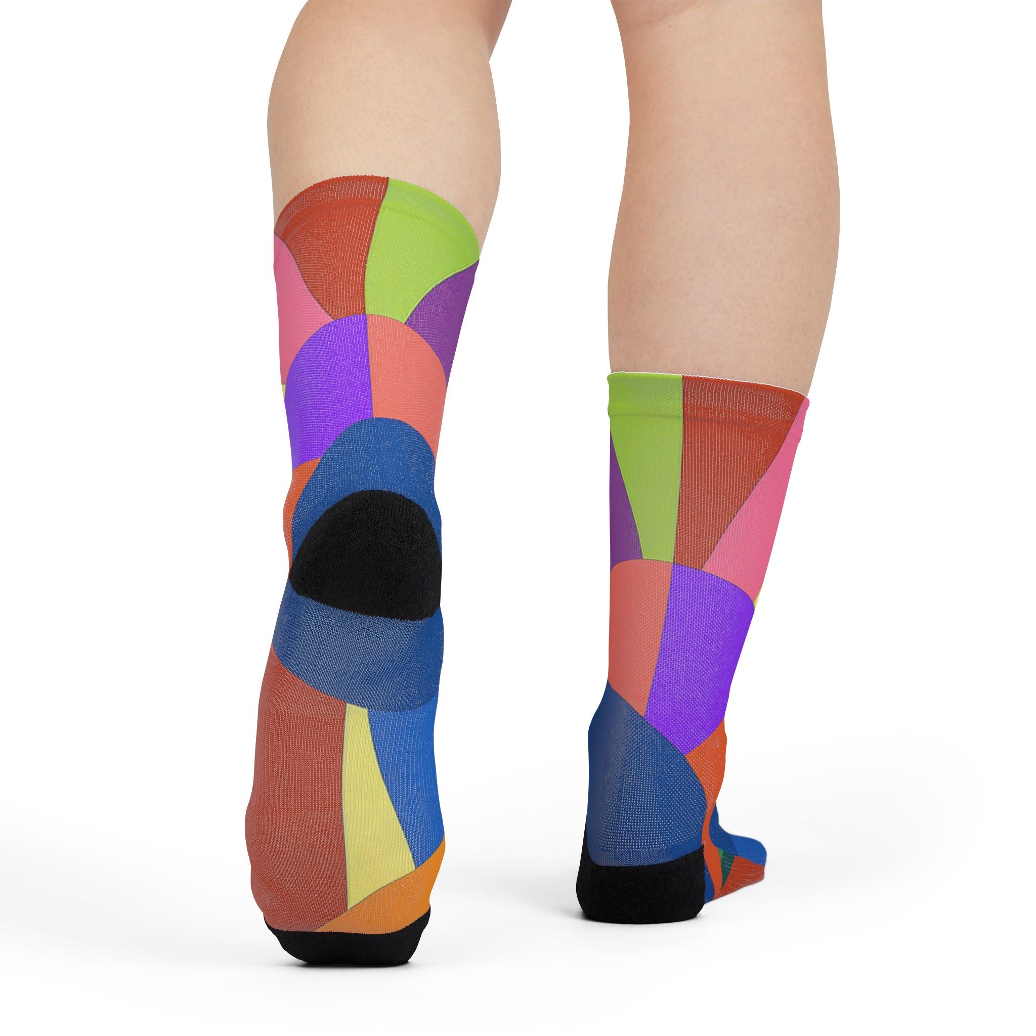 Colorburst Abstract Crew Socks