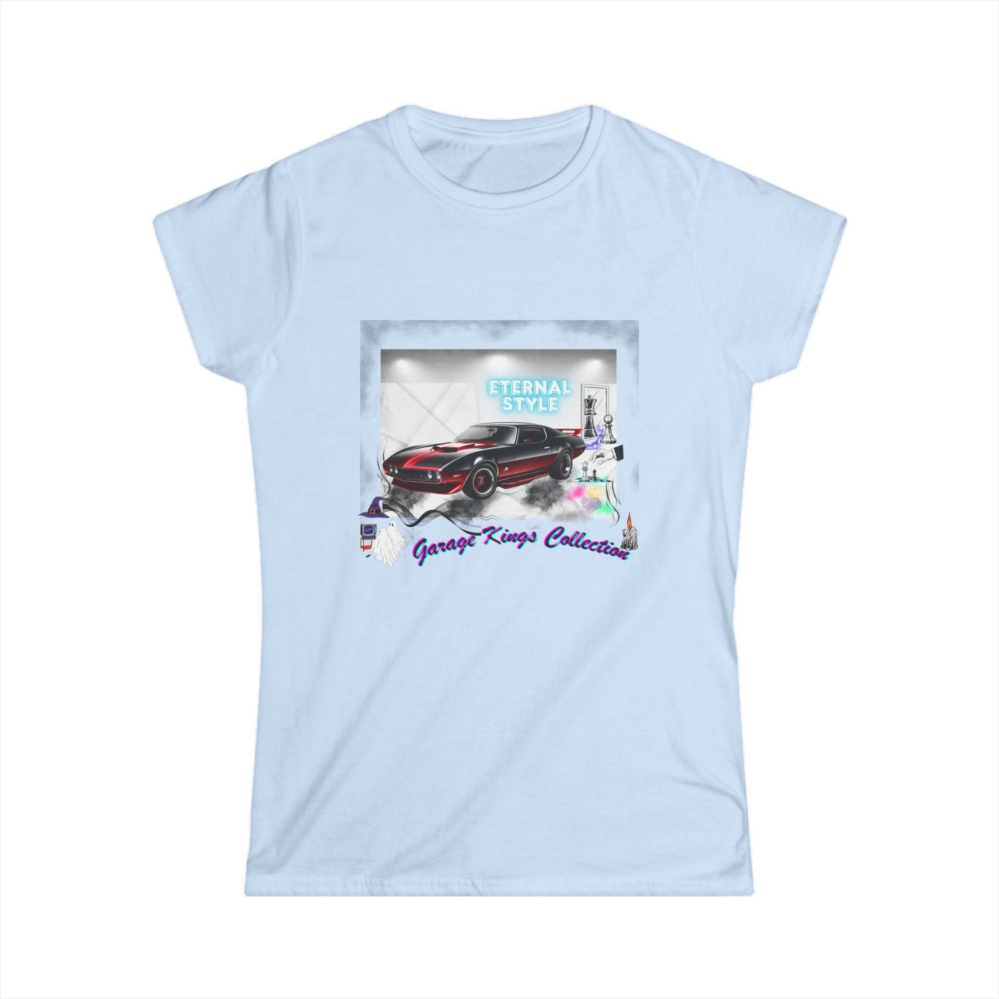 Eternal Speed Garage Kings Women's Tee — Vintage Sports Car Graphic