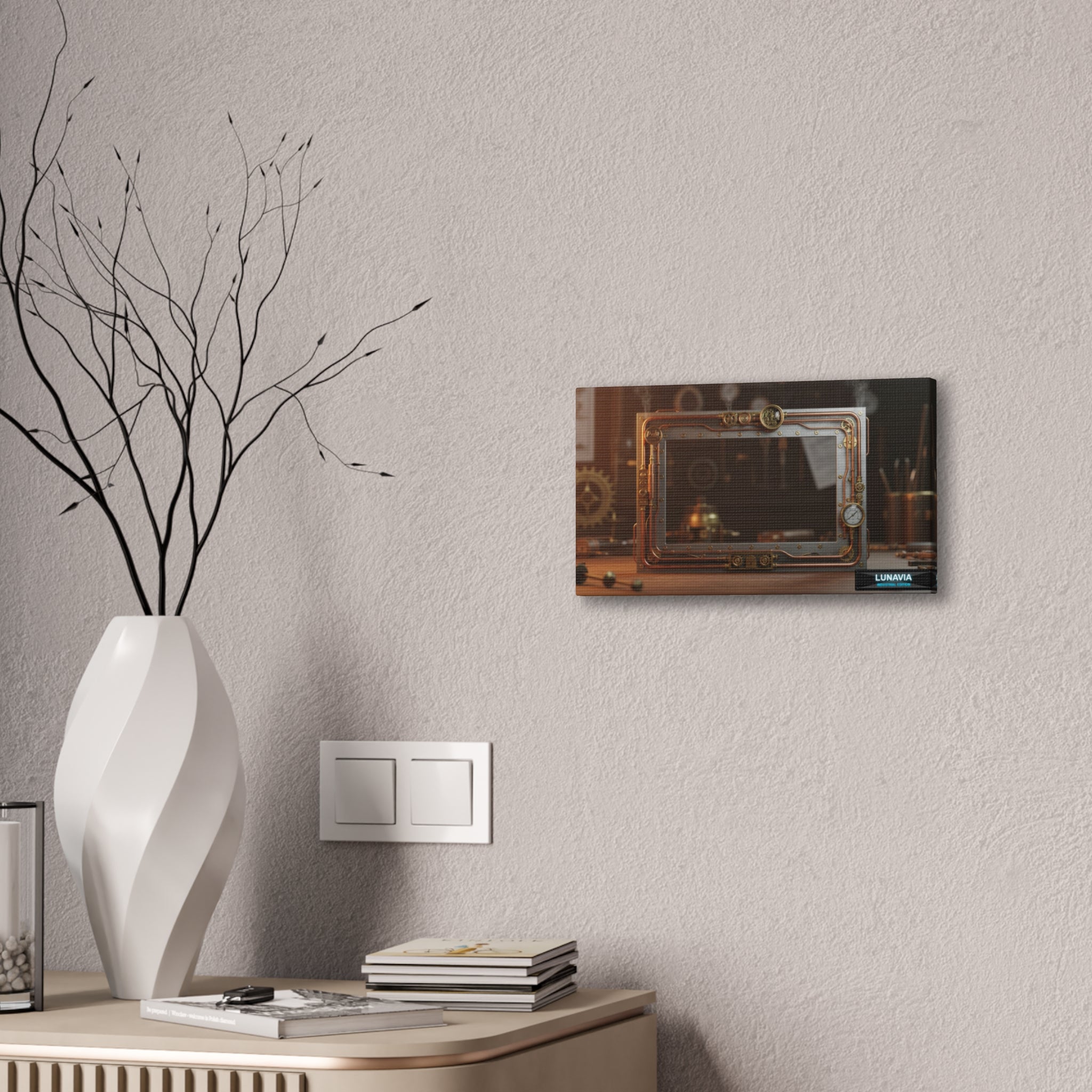 Lunavia Industrial Edition – Steampunk Decorative Canvas Frame