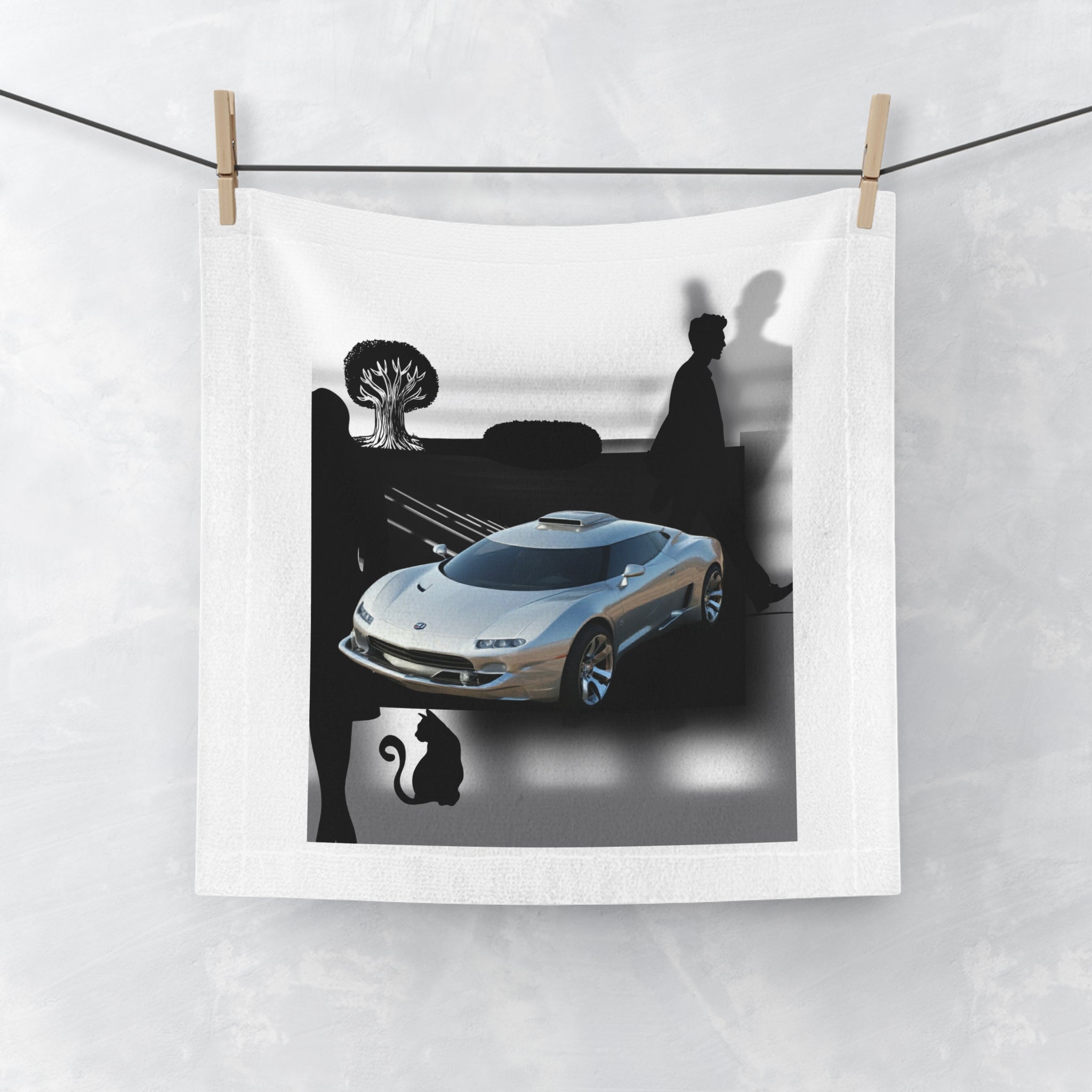 Rhythm of the Car Face Towel