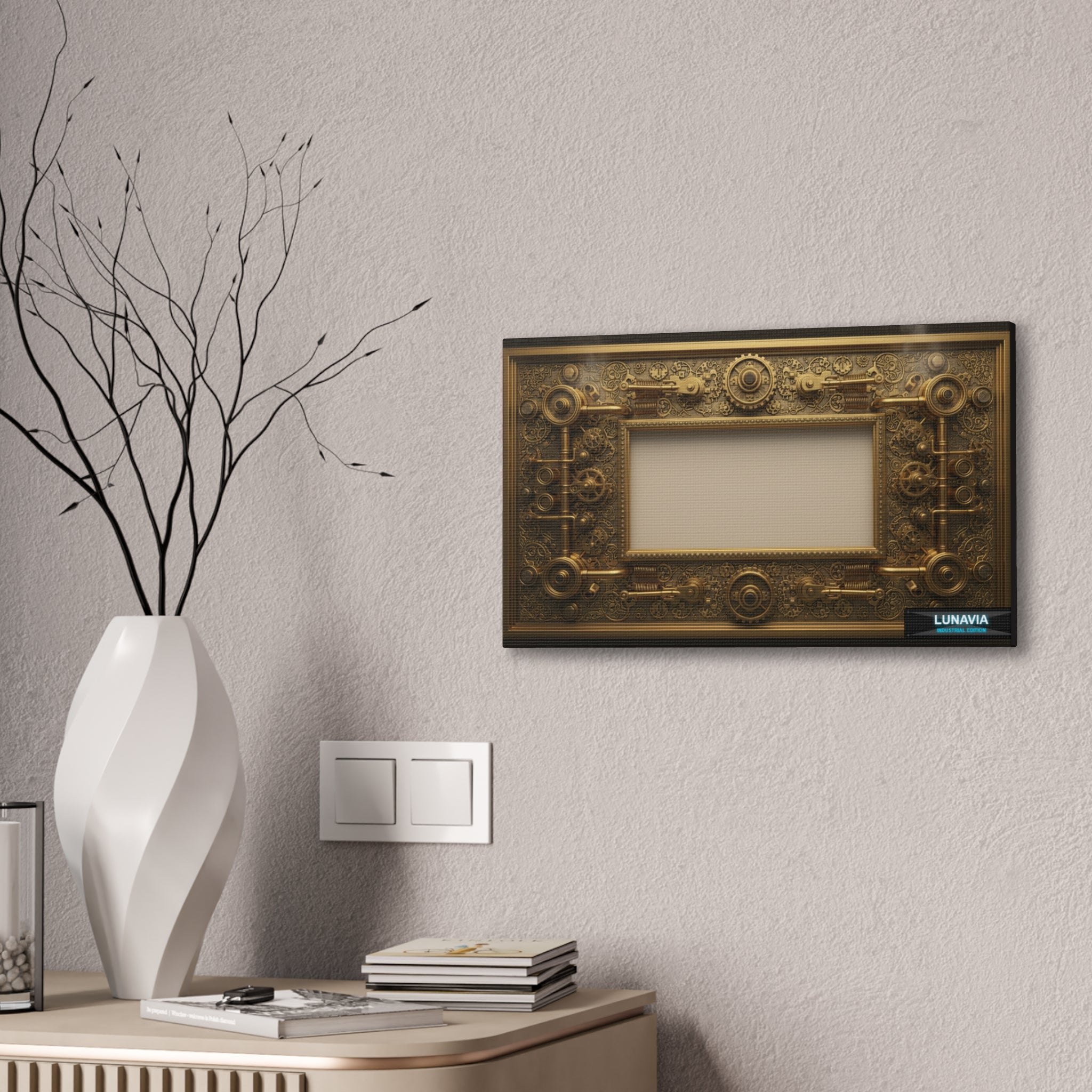Steampunk Gold Frame Canvas