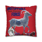 Unstoppable Force Ram Throw Pillow