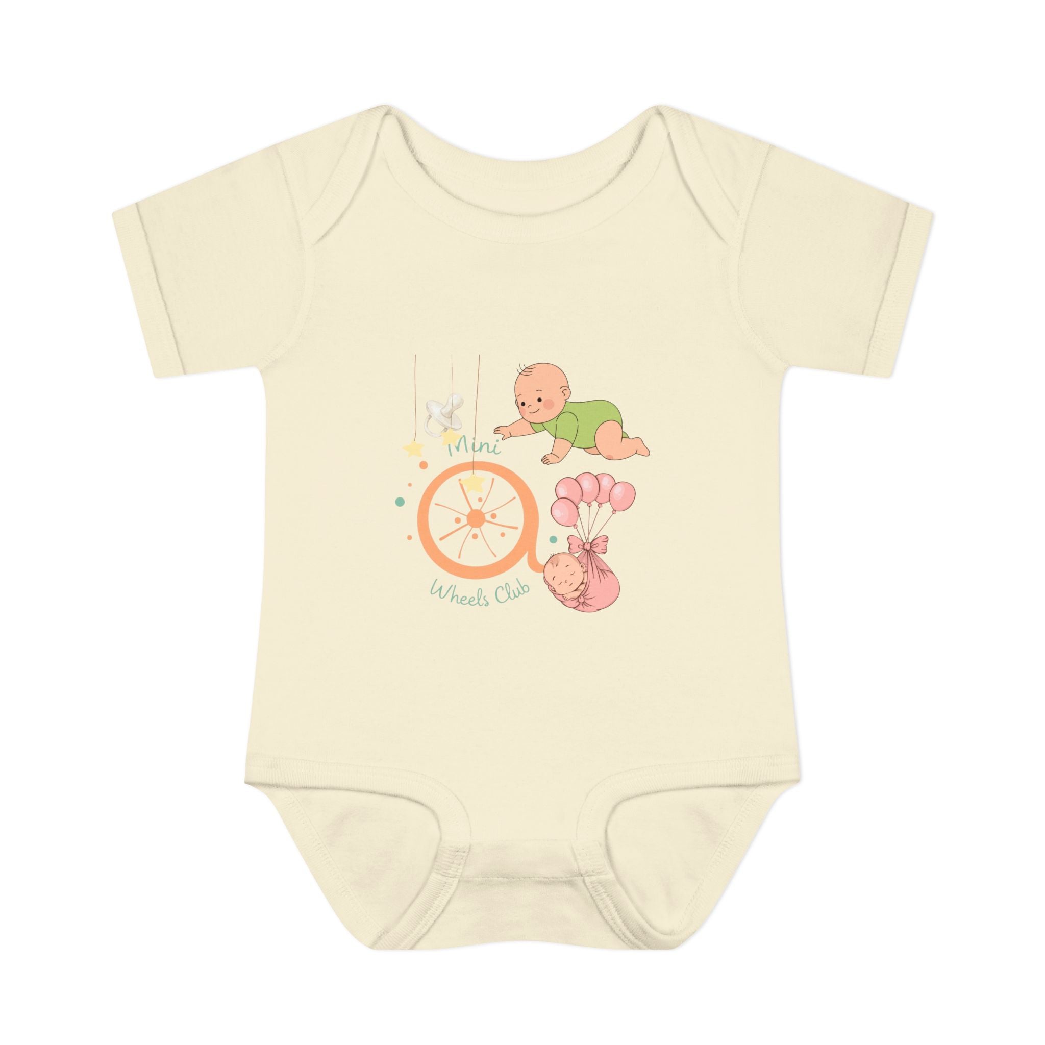 Nautical Newborn Bodysuit - Shell & Wheel