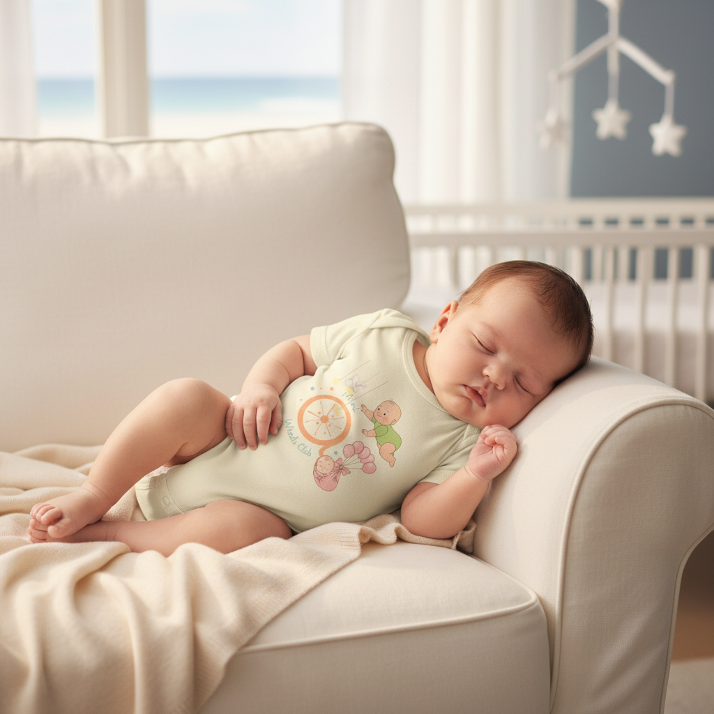 Nautical Newborn Bodysuit - Shell & Wheel