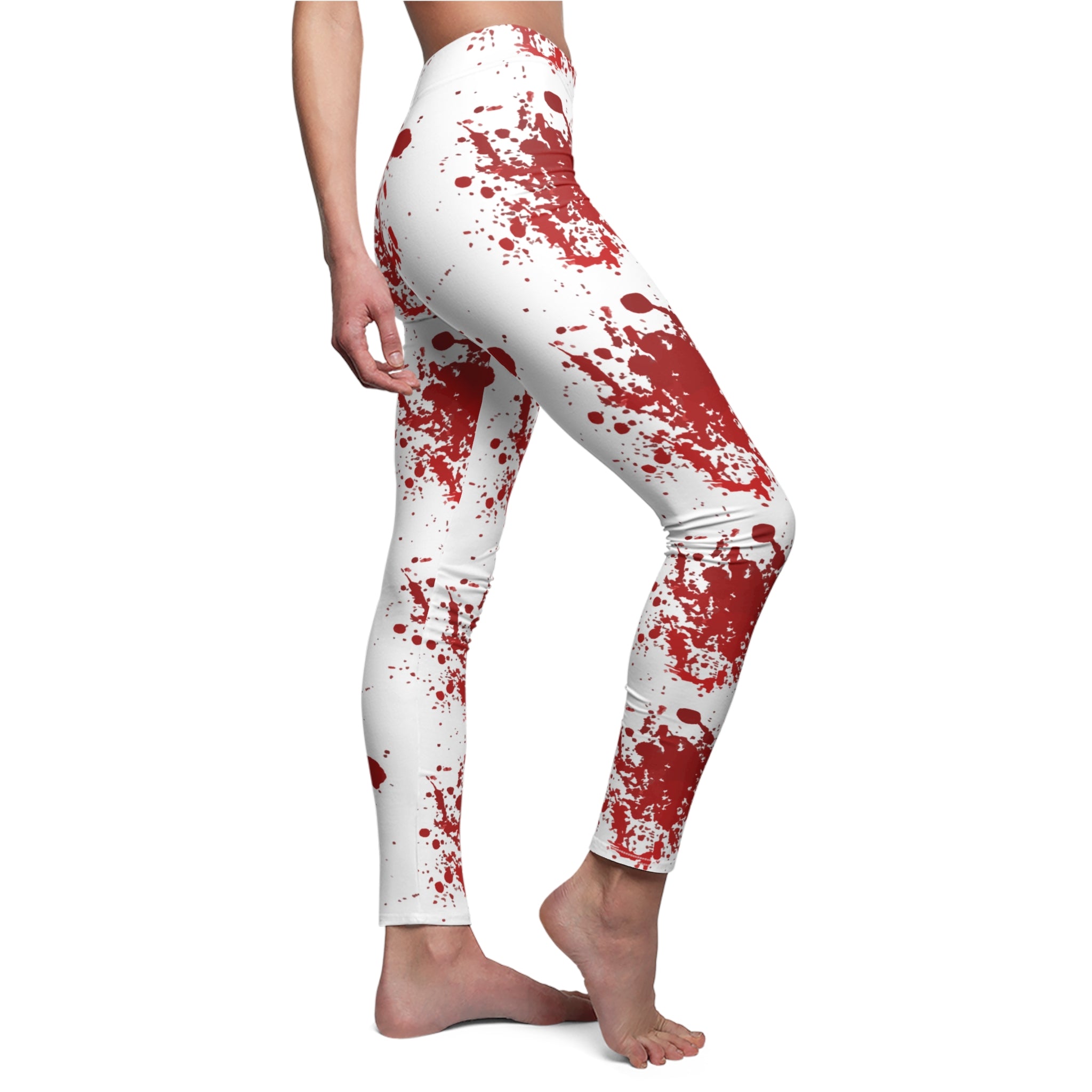 Blood Splatter Leggings — Halloween Red Splatter Women’s Leggings