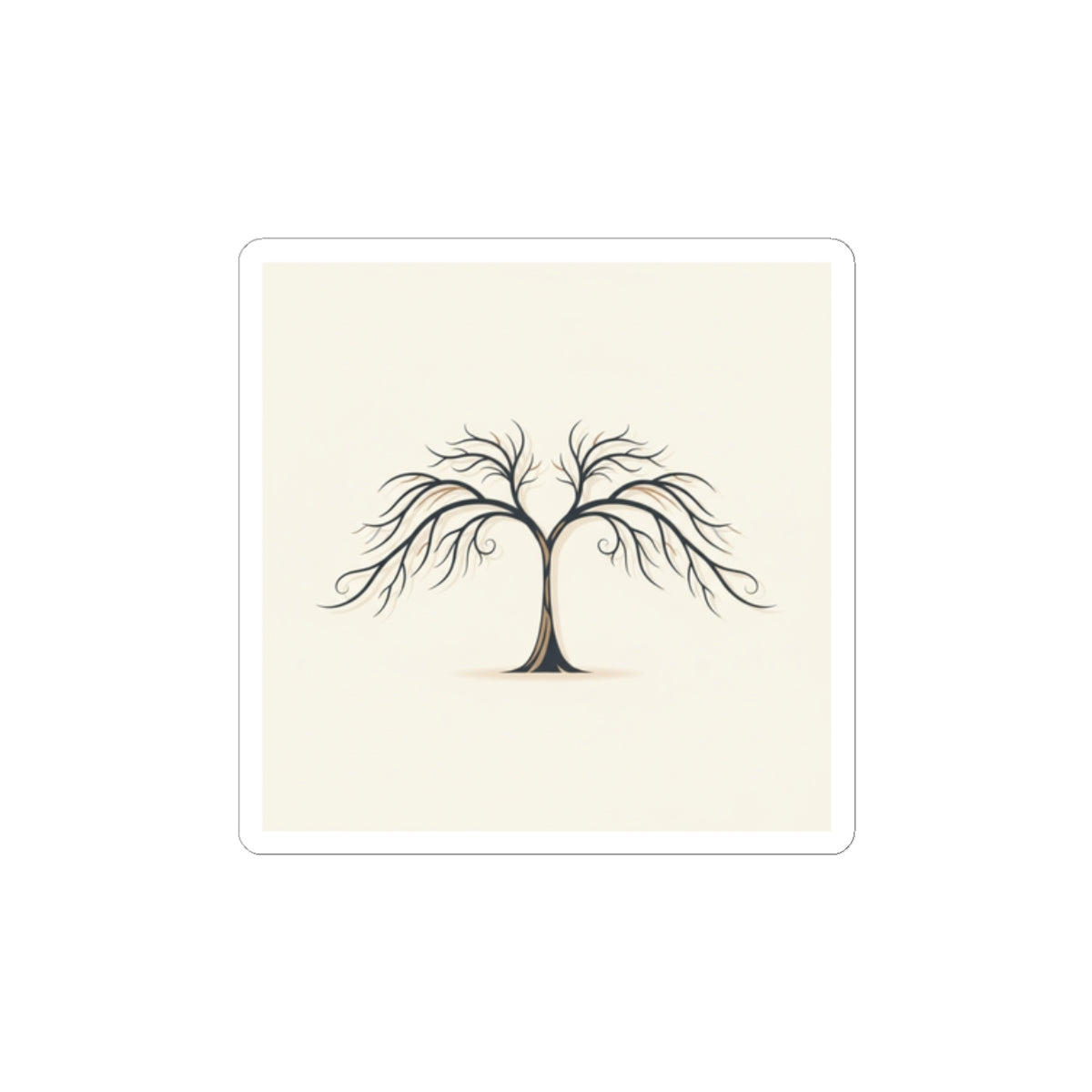Minimal Tree Sticker | Nature Vibes Decal, Forest Symbols