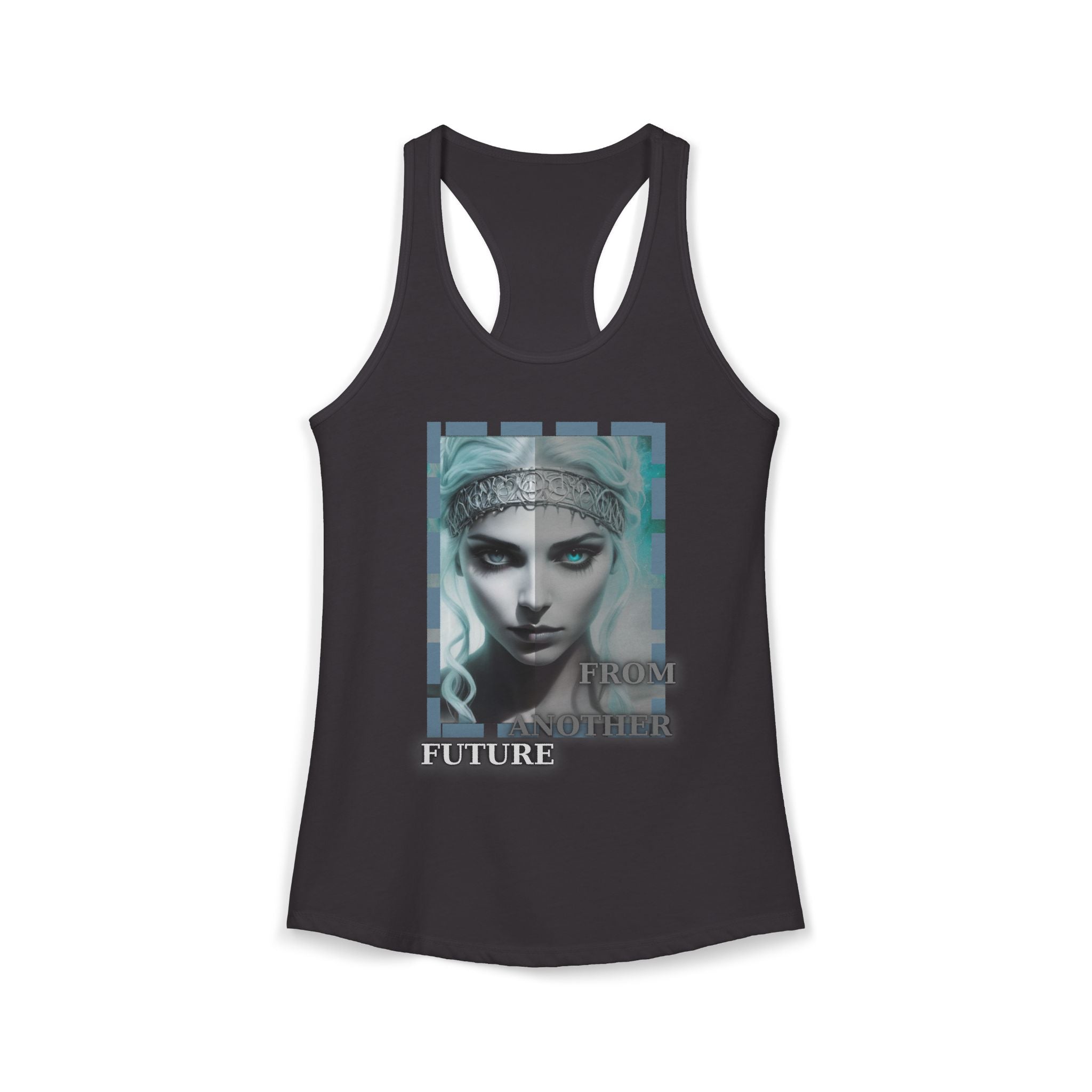 Future Vibes Racerback Tank — Sci‑Fi Ethereal Design