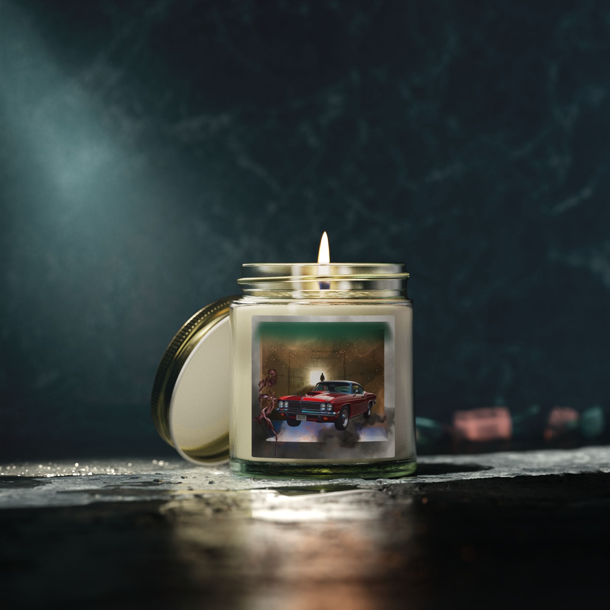 Red Classic Muscle Car Scented Candle