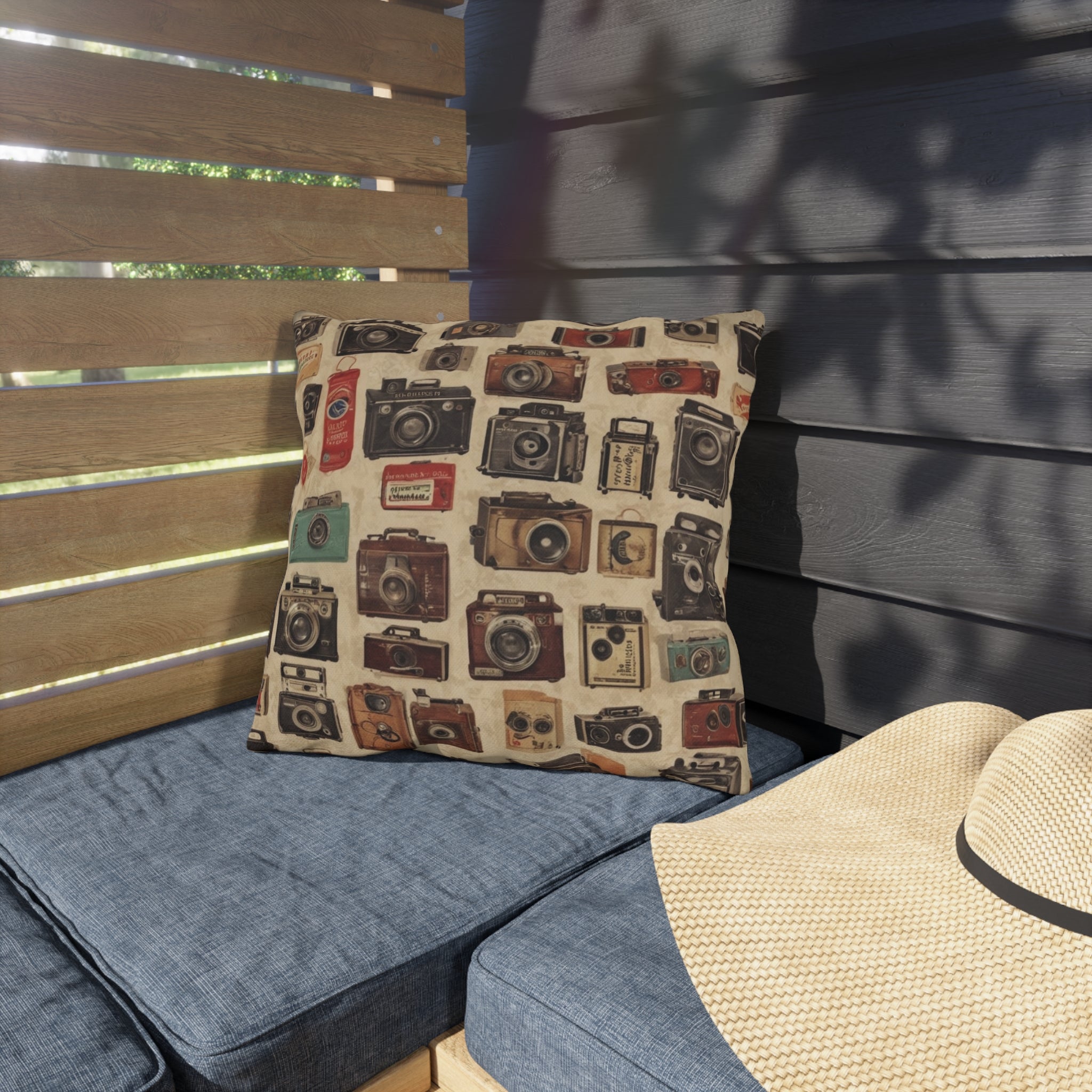 Vintage Camera Outdoor Pillow