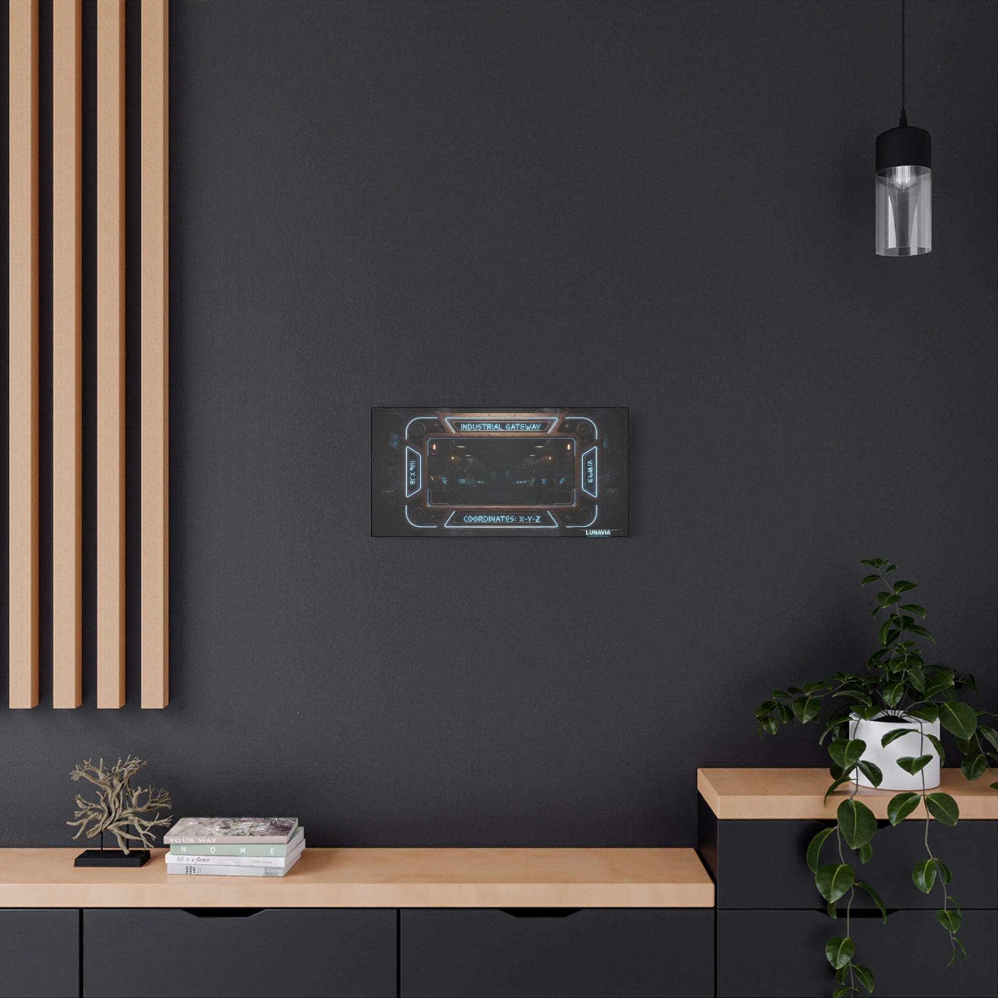Futuristic Sci‑Fi Control Panel - Industrial Gateway Wall Art