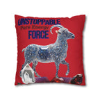 Unstoppable Force Ram Throw Pillow