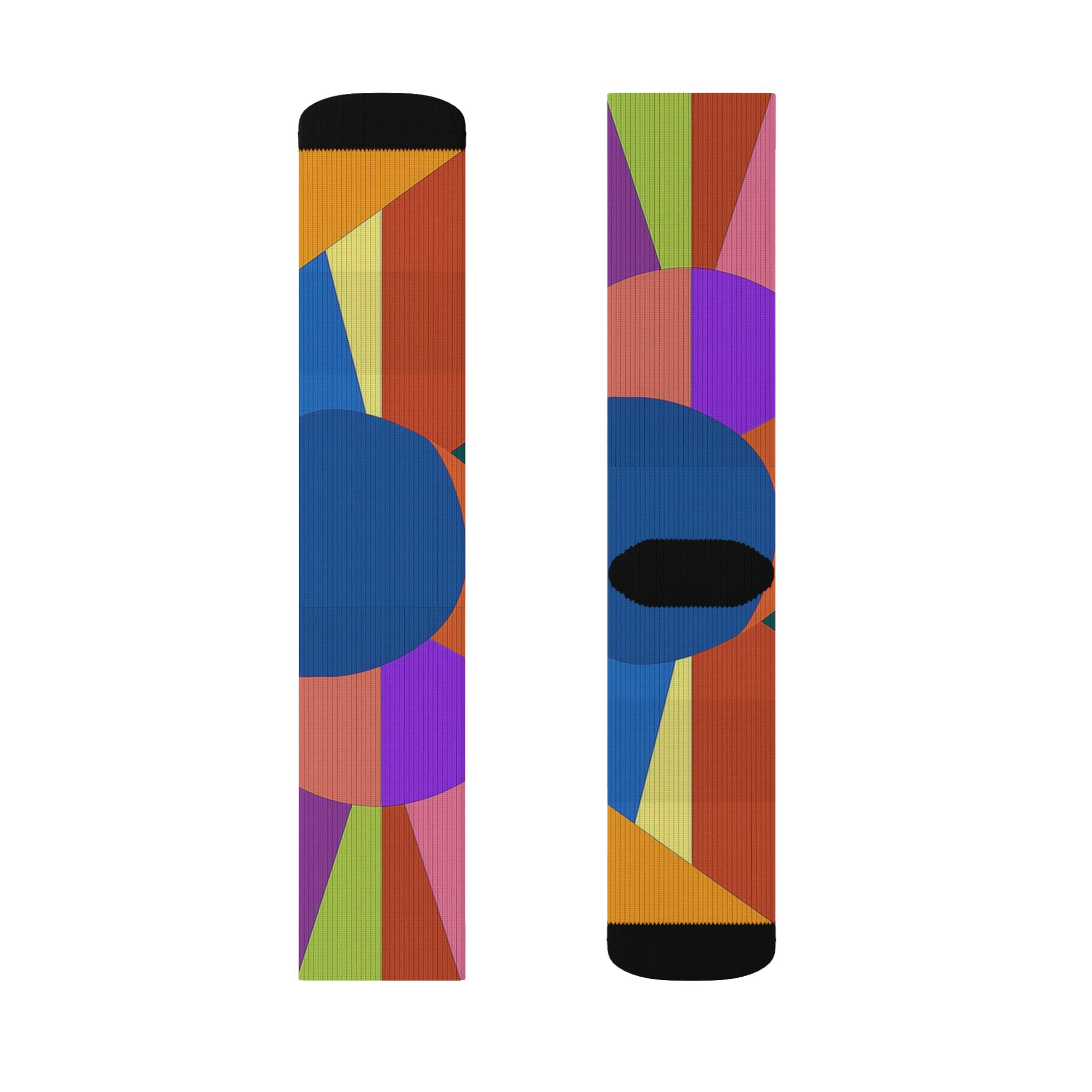 Abstract Geometric Prism Crew Socks