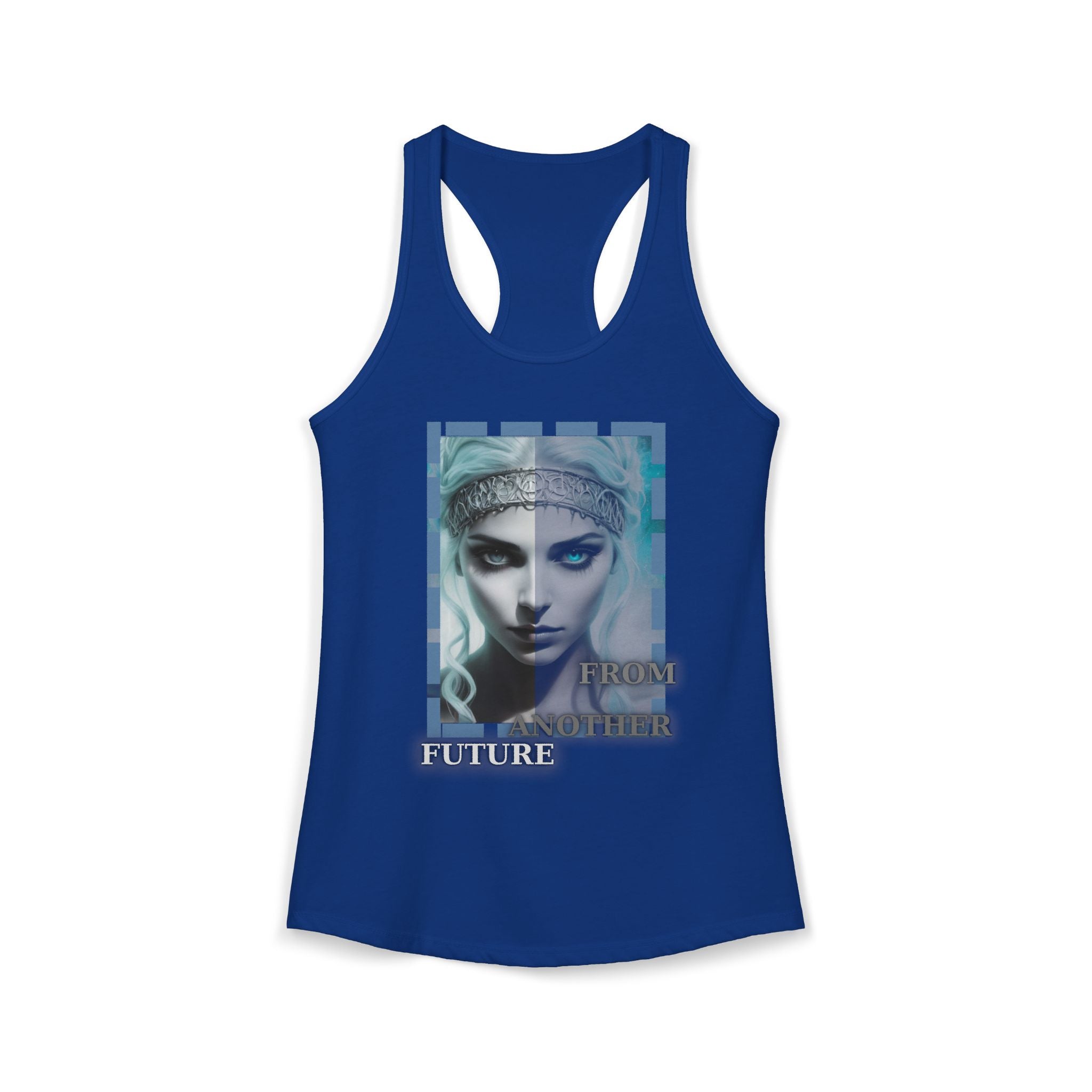 Future Vibes Racerback Tank — Sci‑Fi Ethereal Design
