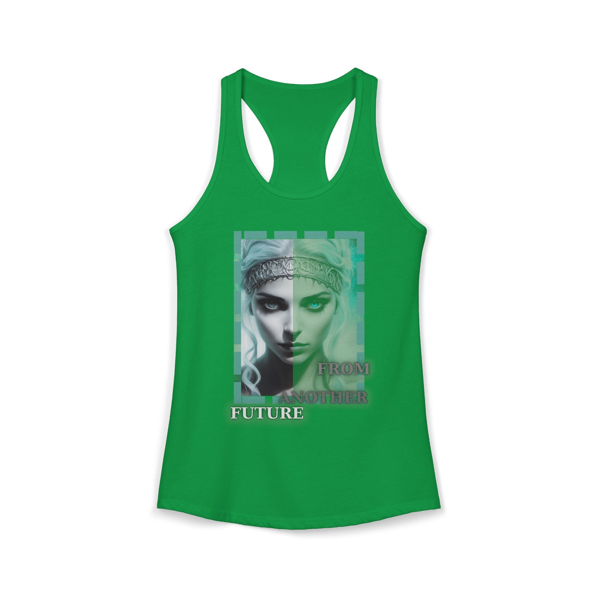 Future Vibes Racerback Tank — Sci‑Fi Ethereal Design