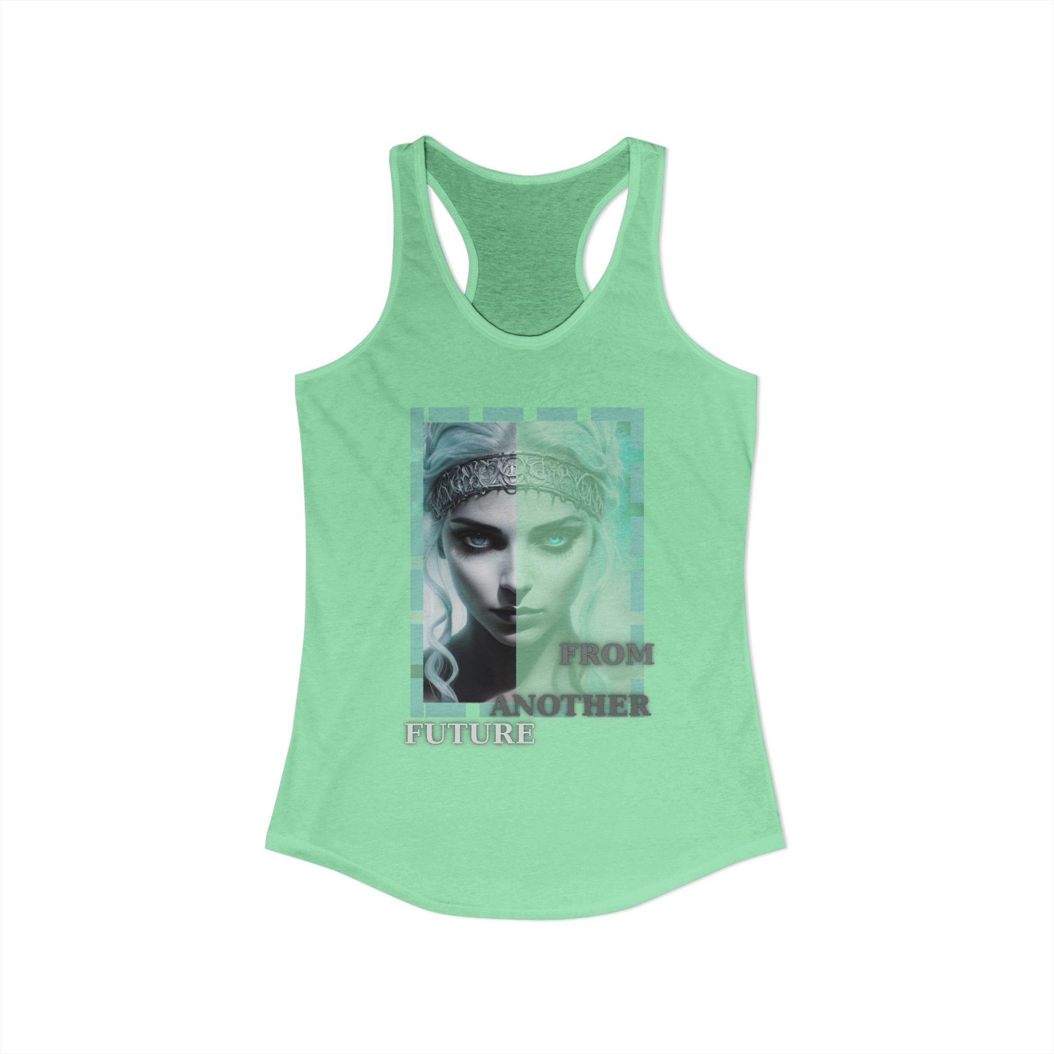 Future Vibes Racerback Tank — Sci‑Fi Ethereal Design
