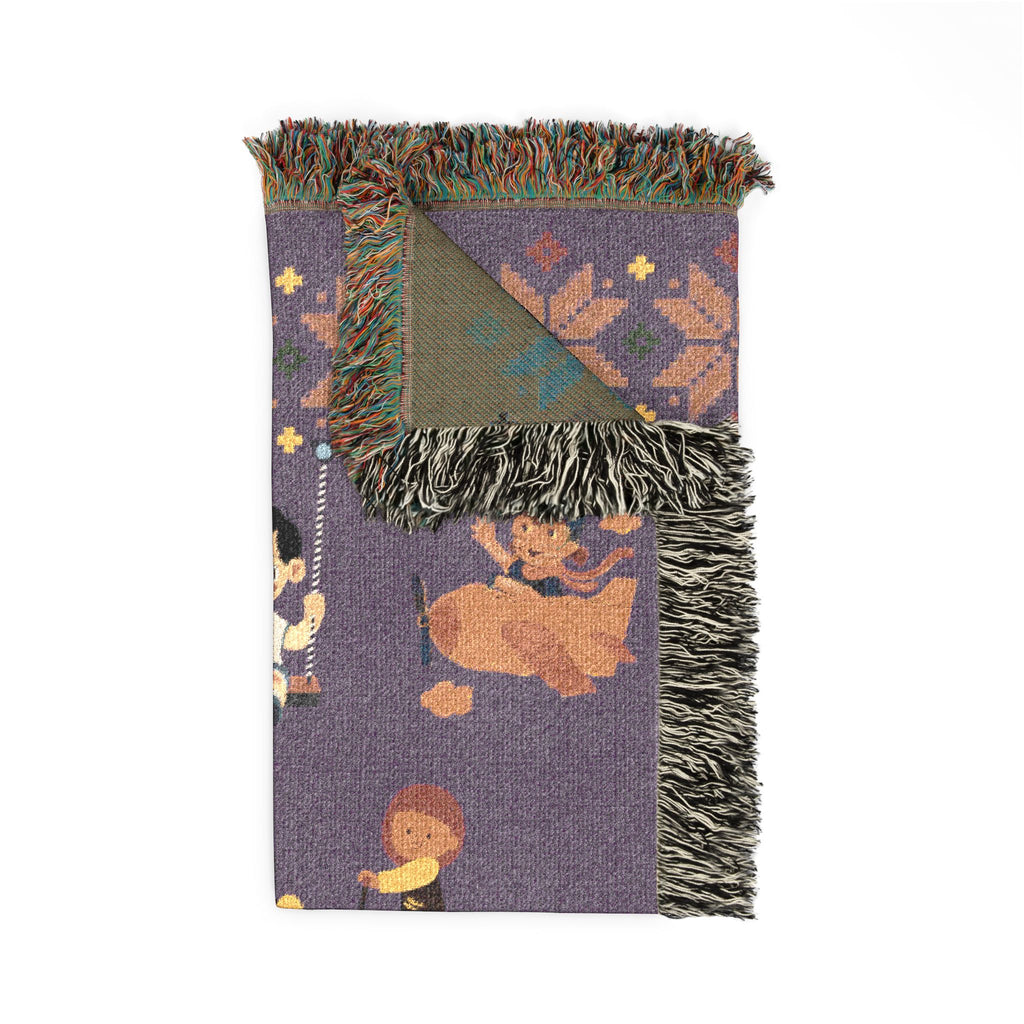 Winter Folklore | Nostalgic Storyteller Woven Blanket