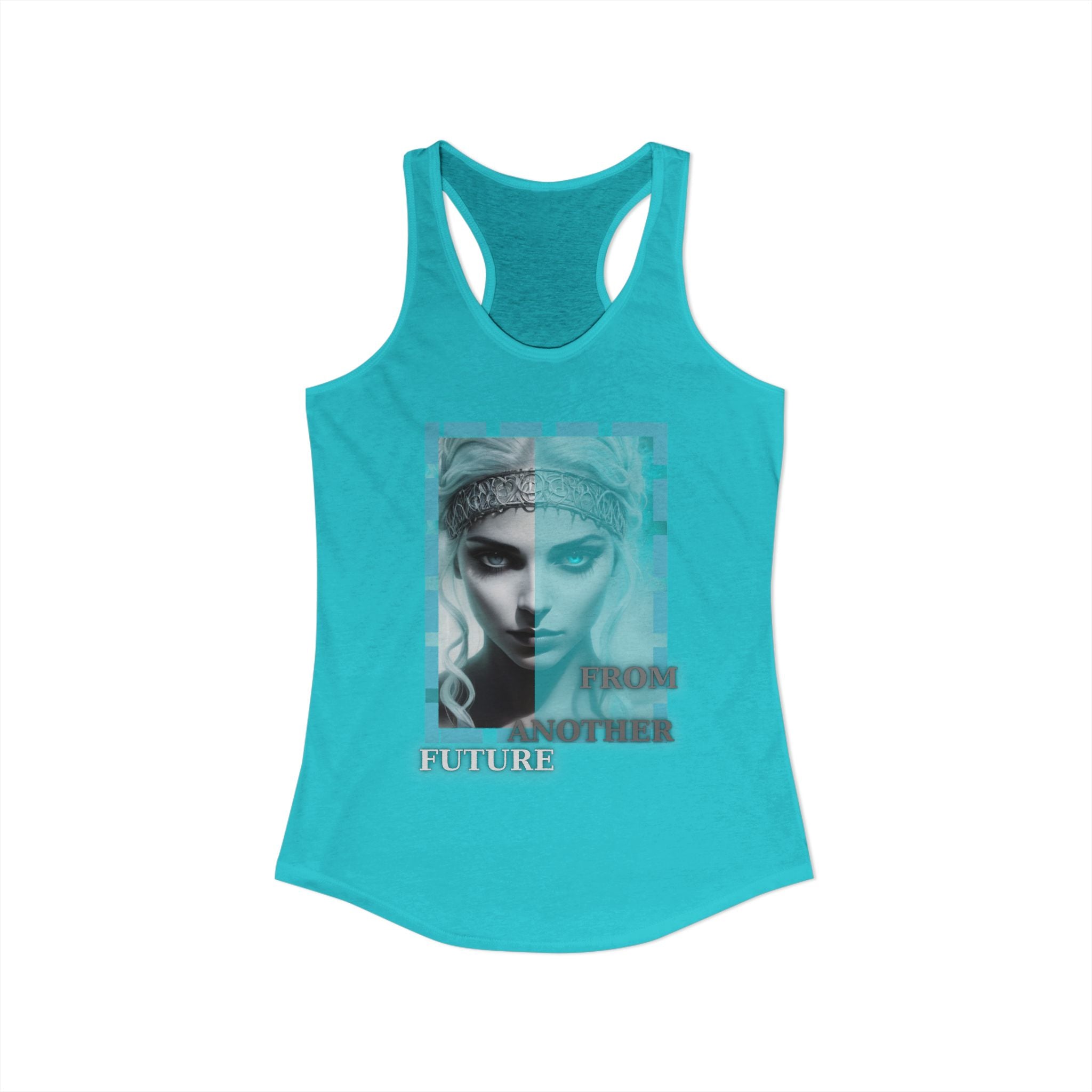 Future Vibes Racerback Tank — Sci‑Fi Ethereal Design