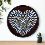 Optical Heart Wall Clock —Checkerboard Illusion