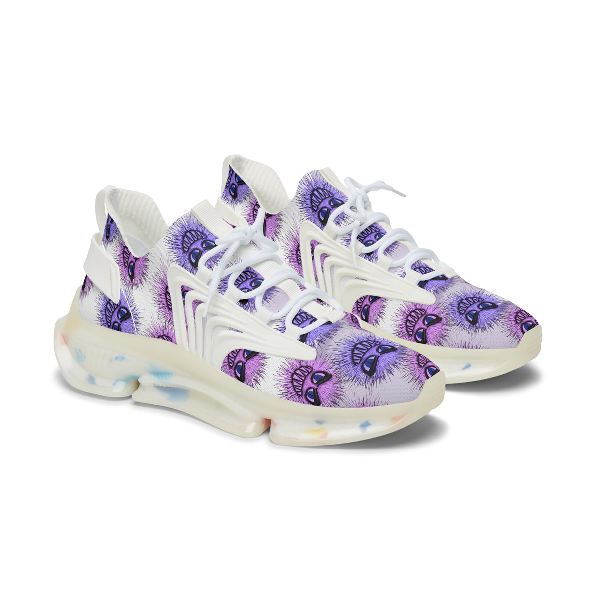 Purple Cheshire Cat Mesh Sneakers