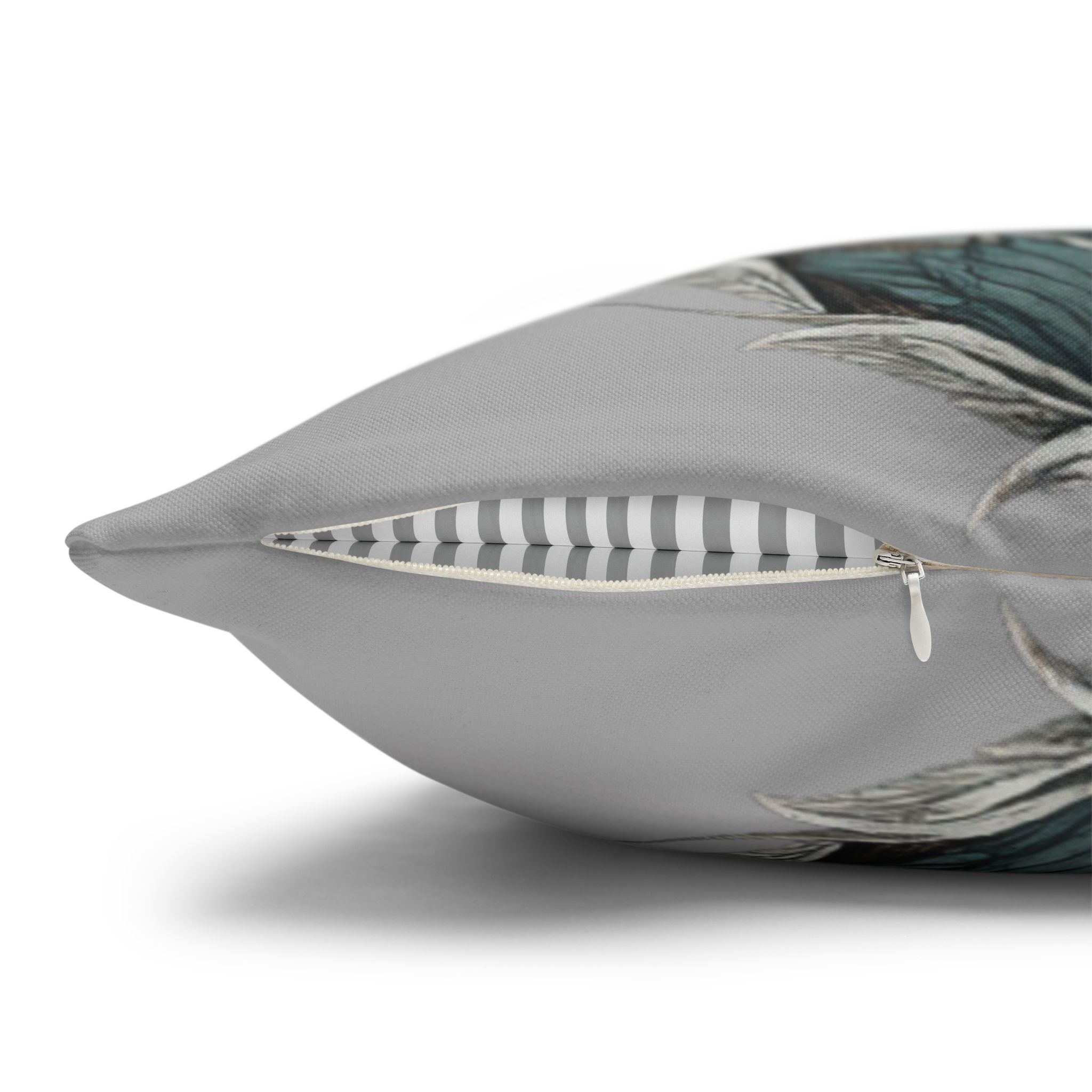 Surreal Woman Holding Teacup Decorative Pillow