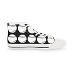 Baseball Pattern High Top Sneakers — Men’s Athletic Canvas Shoes