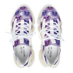 Purple Cheshire Cat Mesh Sneakers — Women's Novelty Athletic Shoes