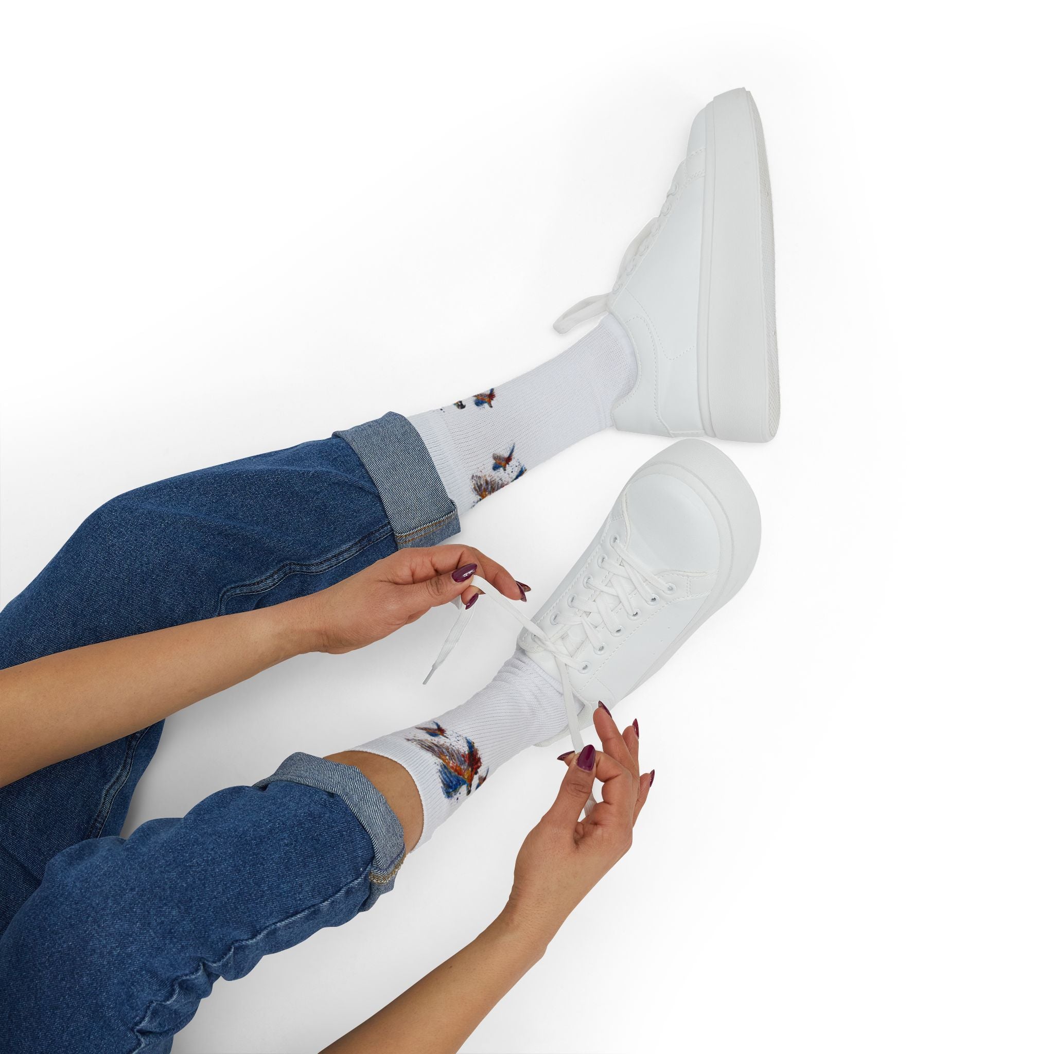 Koi Fish Sublimation Crew Socks – Colorful Japanese Carp Design