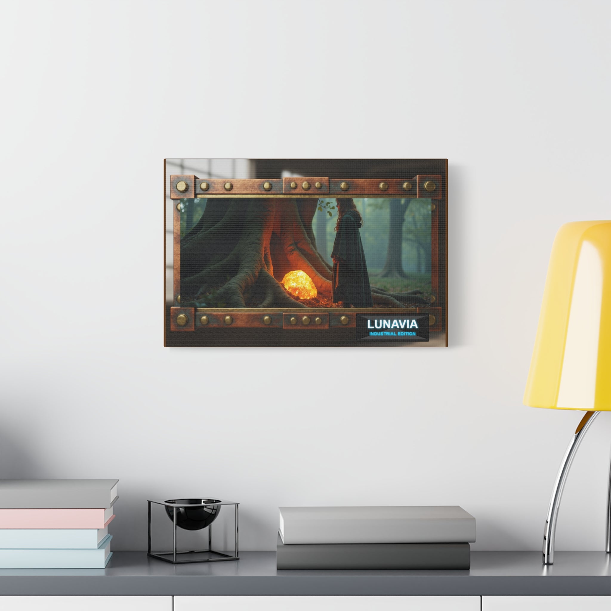 The Amber Core | Industrial Steam-Powered Frame Wall Art