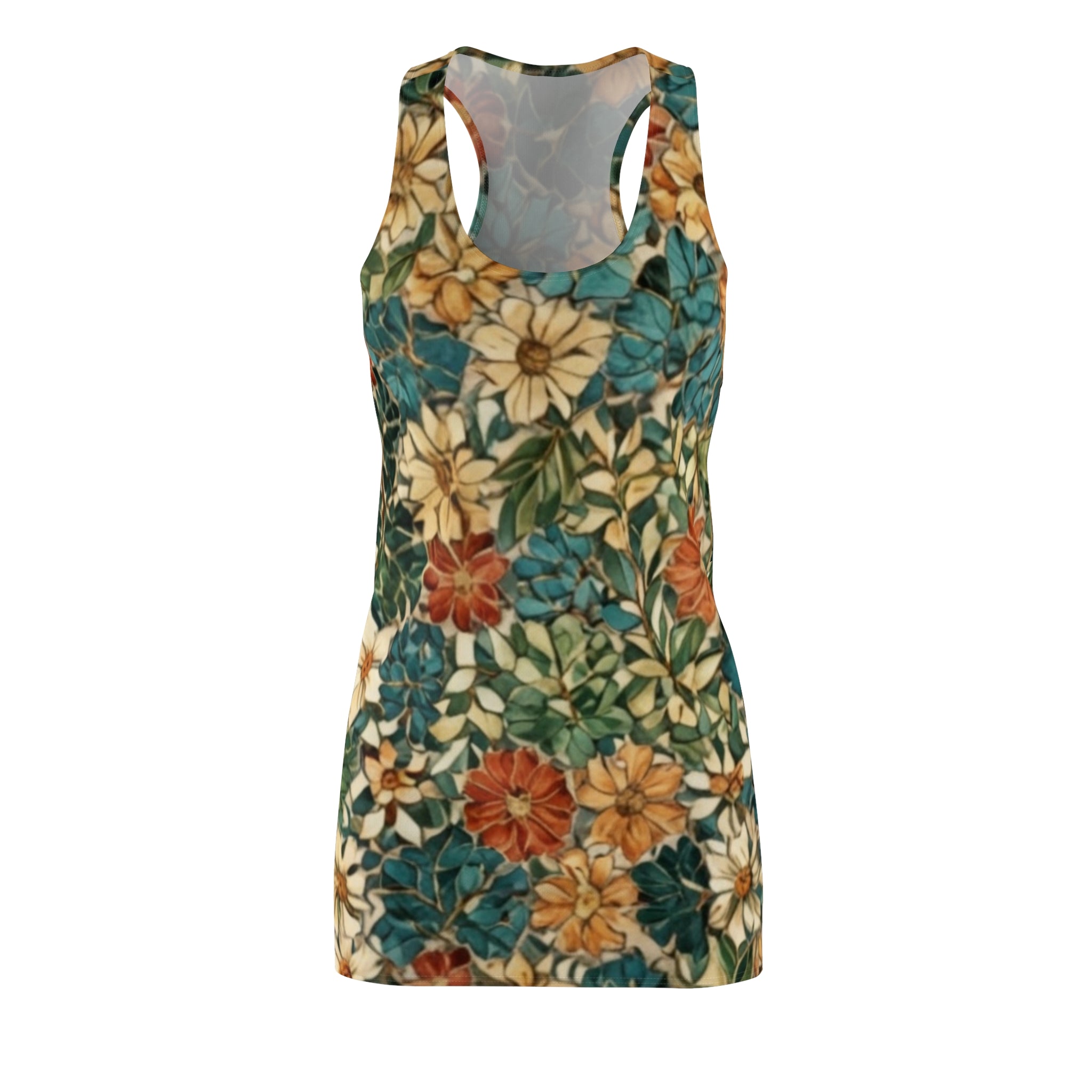 Floral Racerback Dress — Vintage Garden All-Over Print