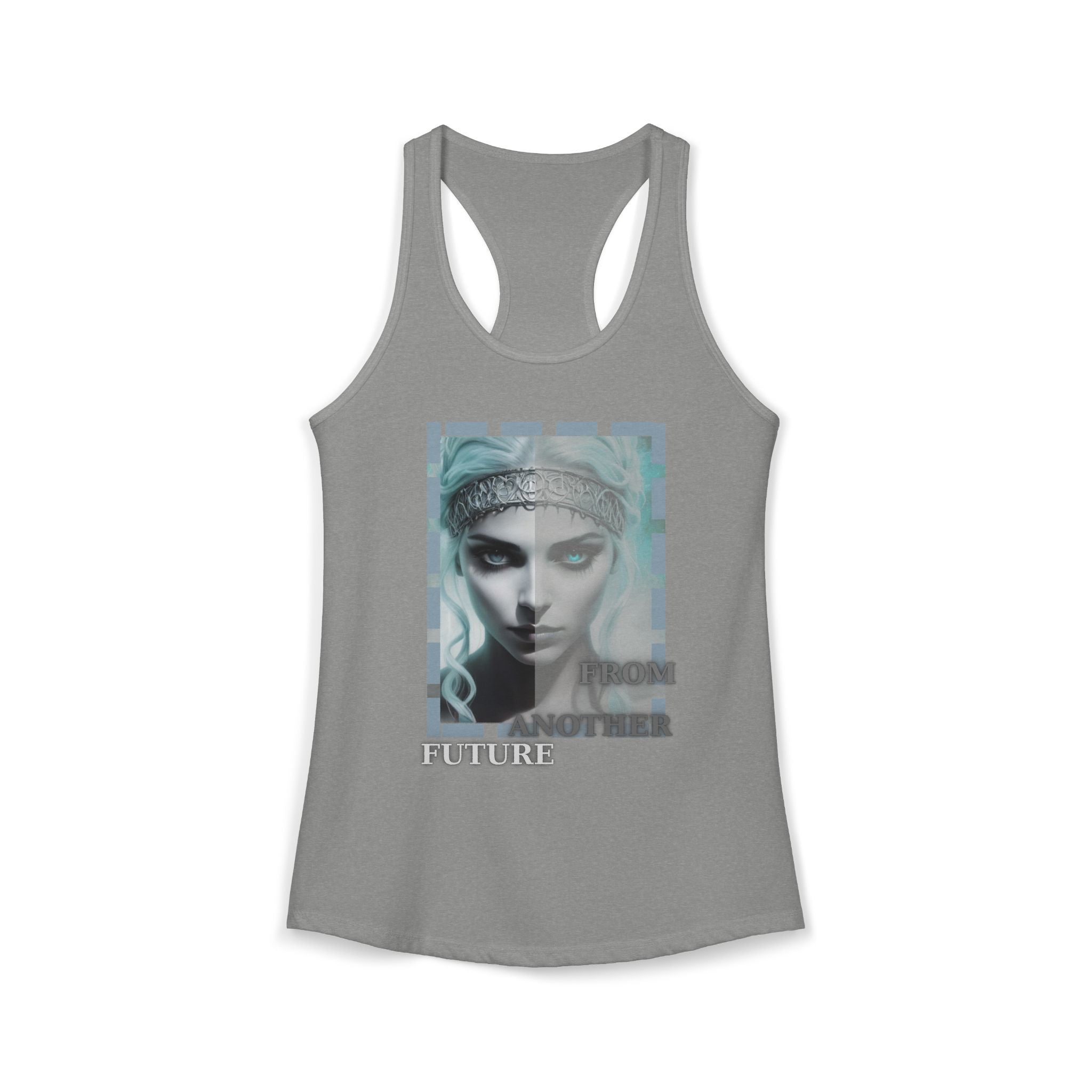Future Vibes Racerback Tank — Sci‑Fi Ethereal Design