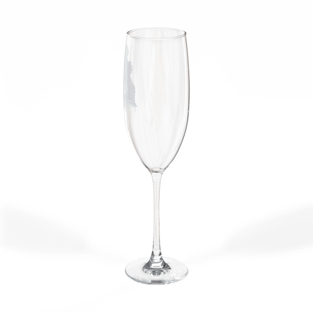 Bride Silhouette Champagne Flute | 8oz Wedding Toast Glass