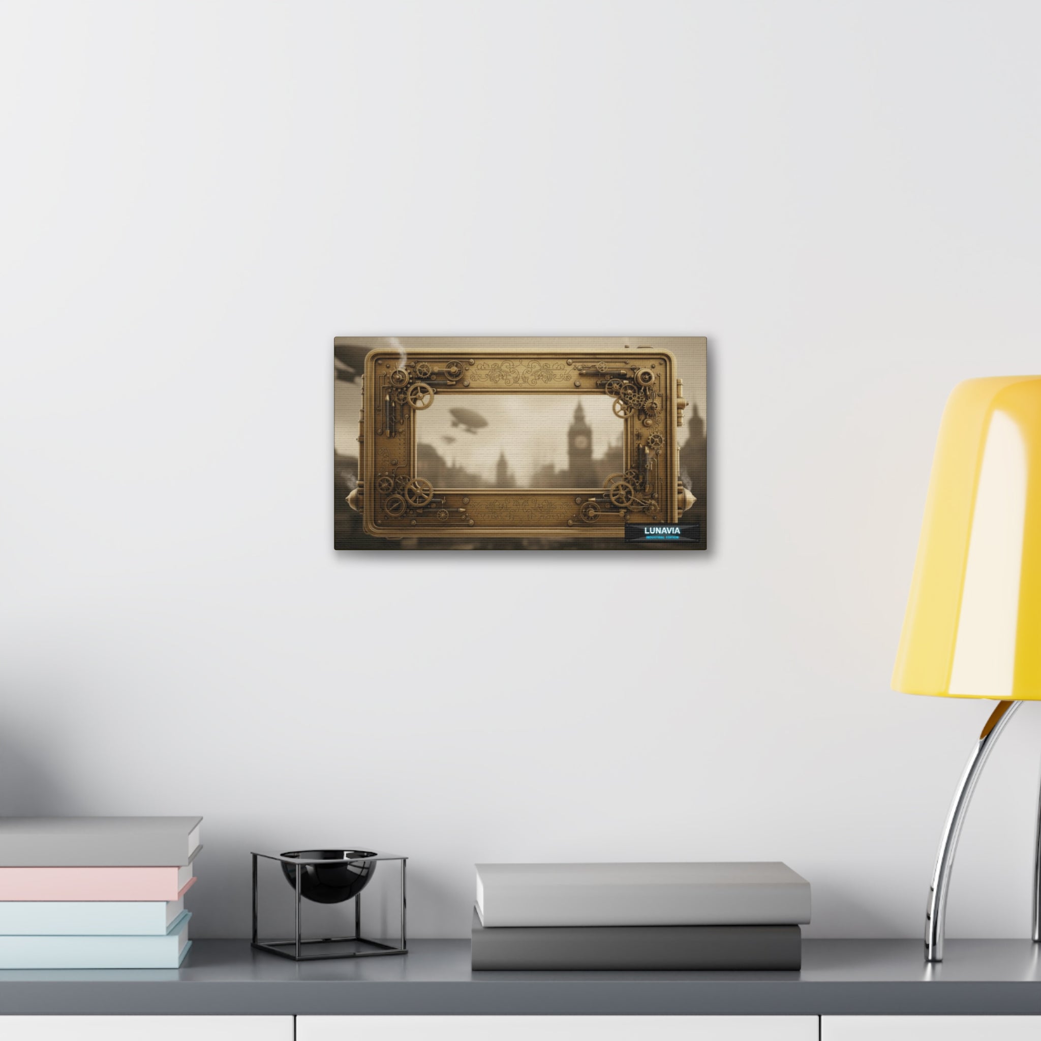 LUNAVIA Steampunk London Canvas | Airship & Big Ben