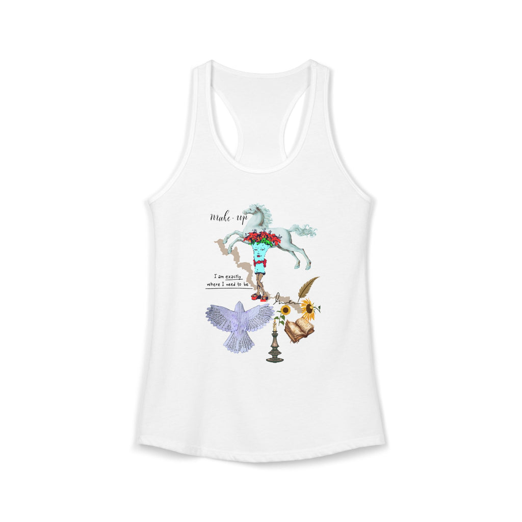 Destiny in Time Racerback Tank — Women's Text Graphic Tank Top