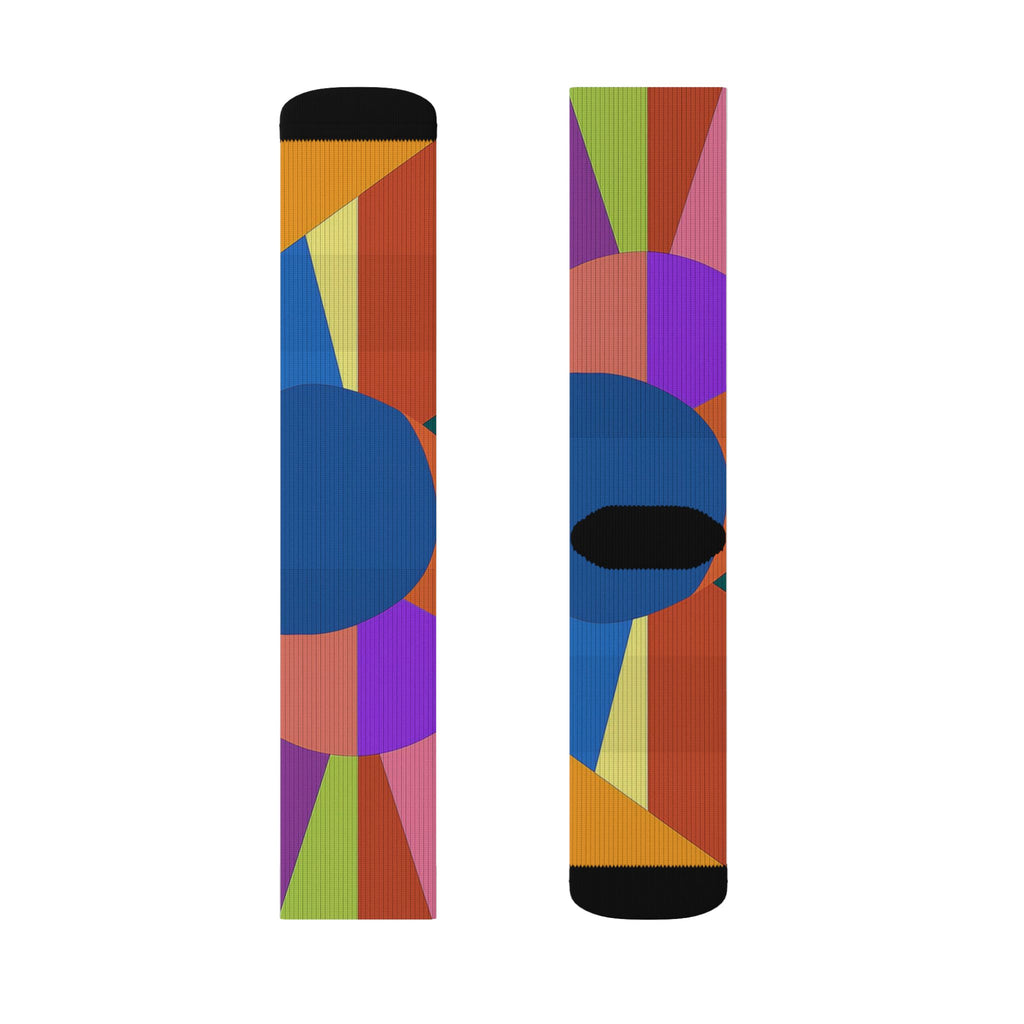 Abstract Geometric Prism Crew Socks