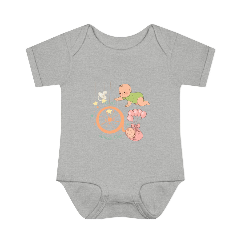 Nautical Newborn Bodysuit - Shell & Wheel