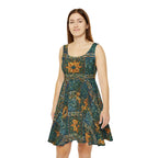 Skater Dress — Sunflower Mosaic All-Over Print