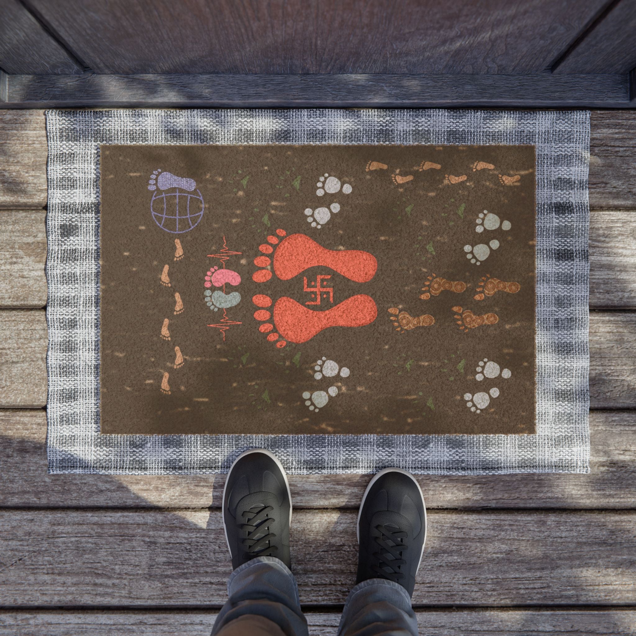 Foot Doormat — Footprint Welcome Mat