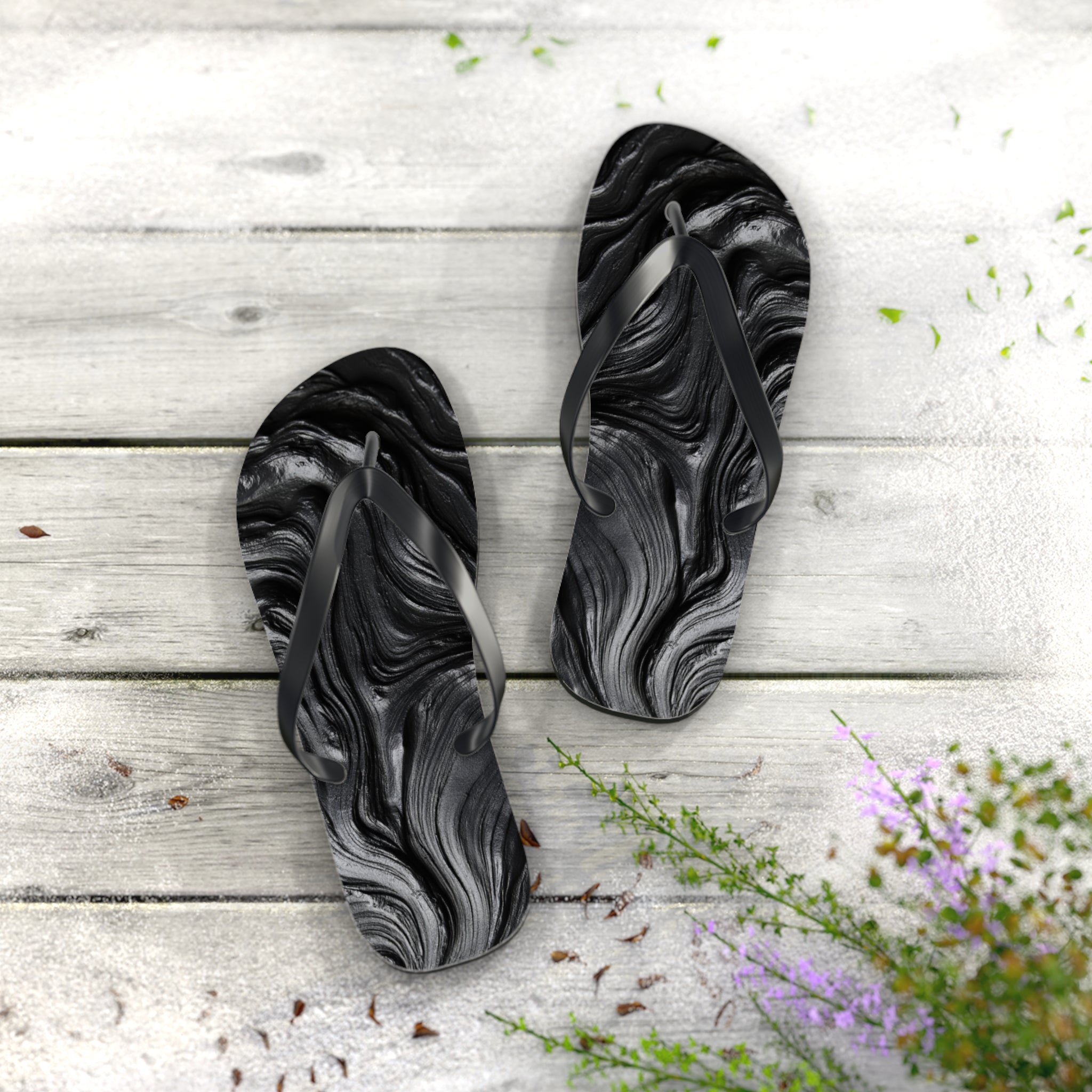 Black & Gray Beach Sandals