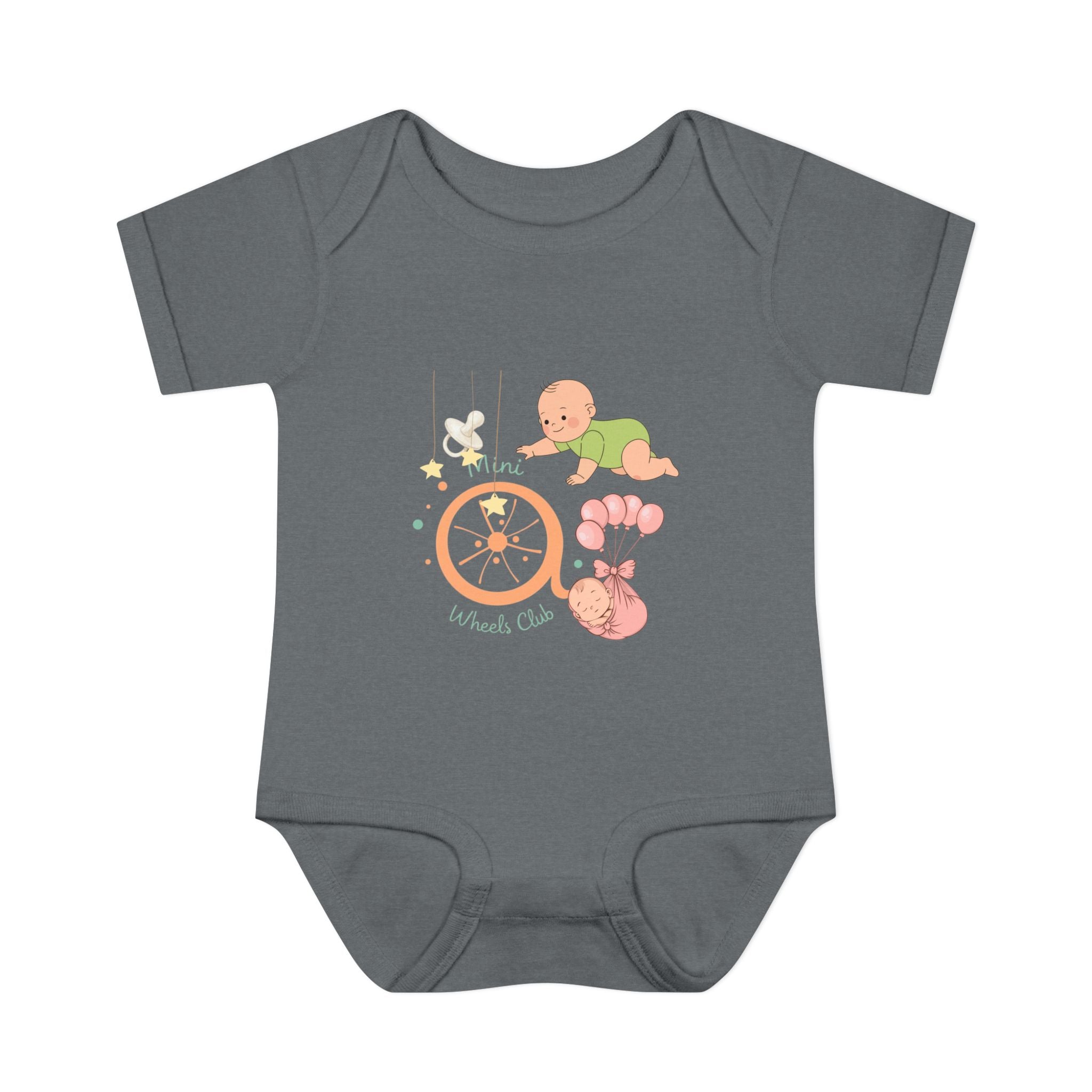 Nautical Newborn Bodysuit - Shell & Wheel
